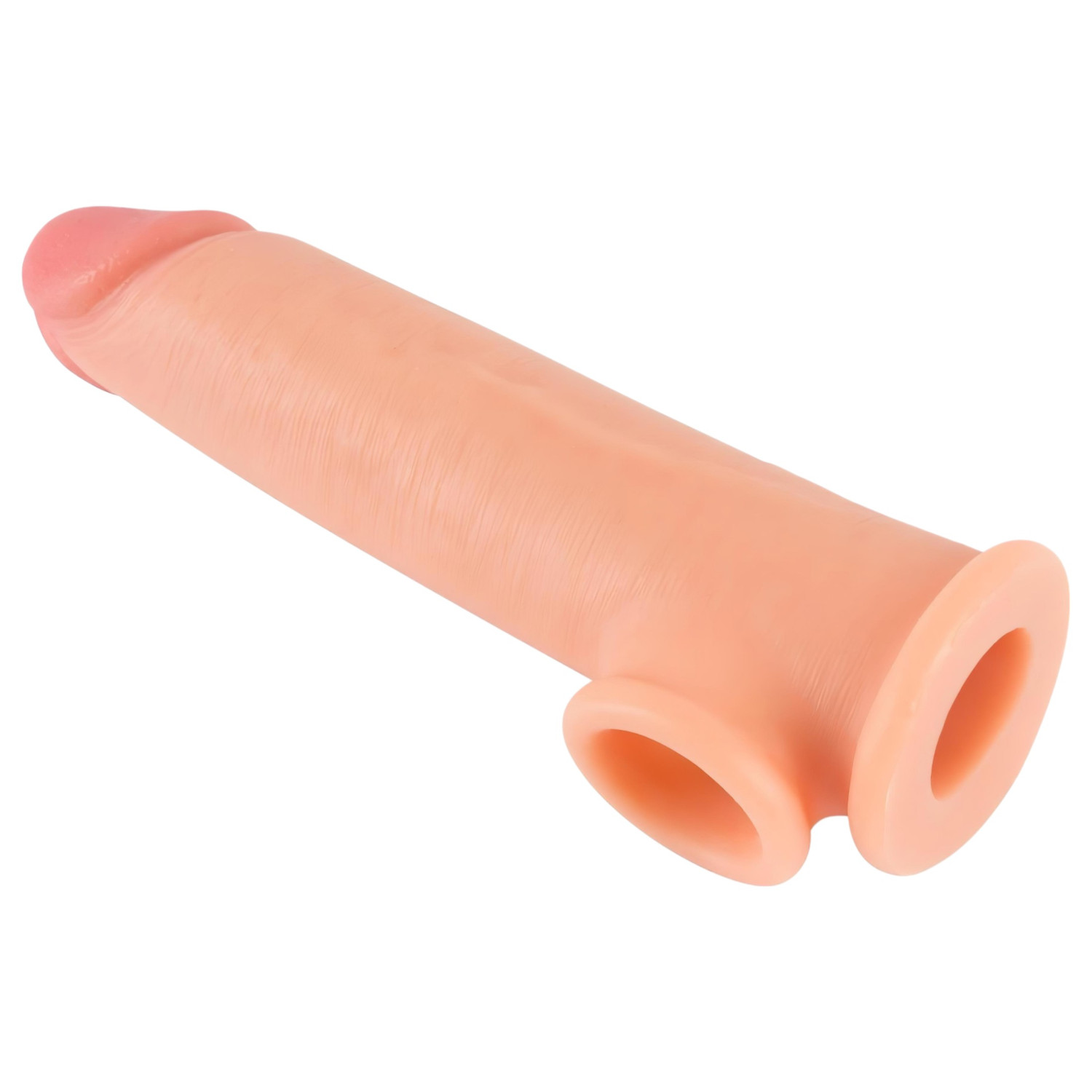 realistixxx - heregyűrűs hosszabbító péniszköpeny - 19 cm (testszínű)
