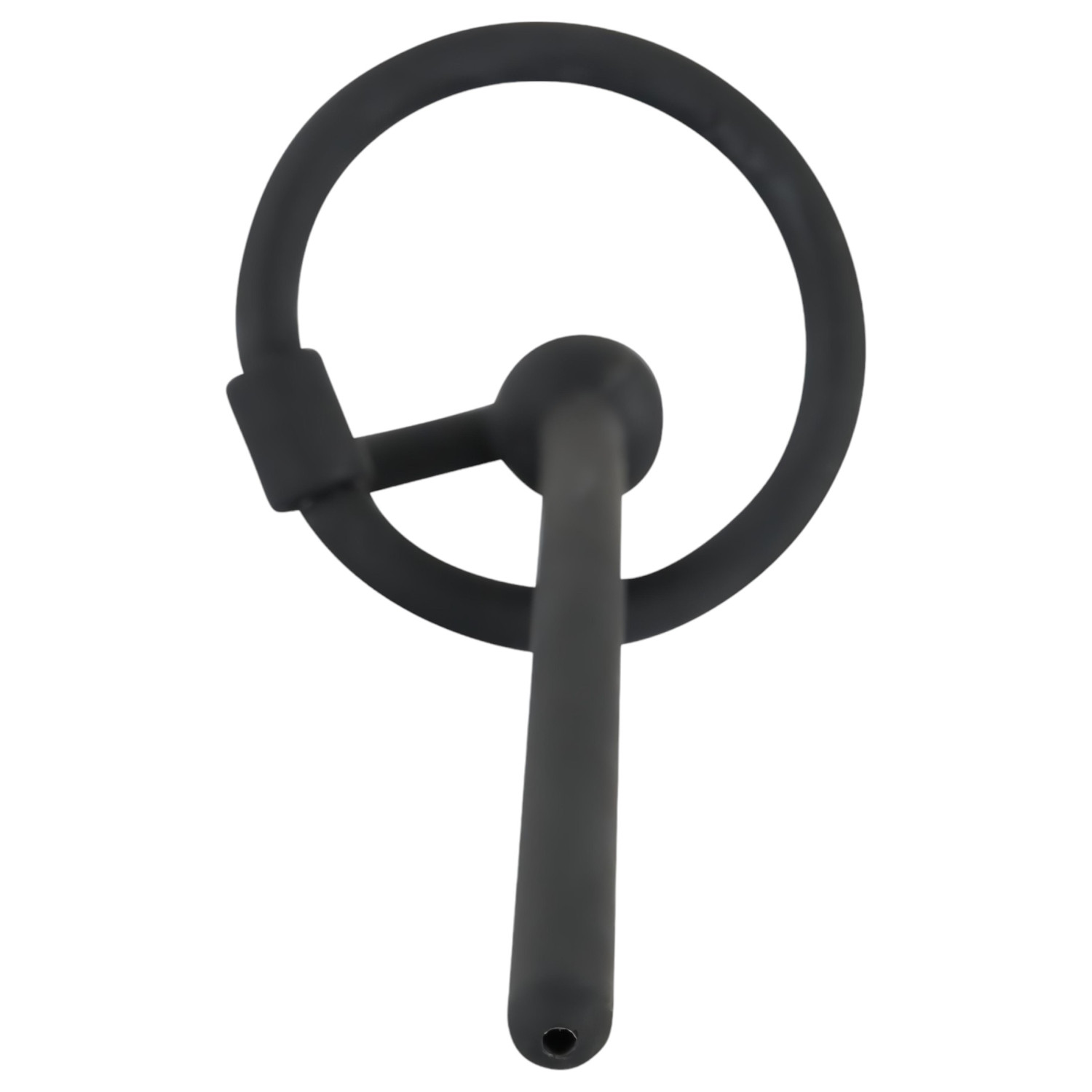 Penisplug - szilikon dilátor makkgyűrűvel (0,6 mm, fekete) Penisplug - szilikon dilátor makkgyűrűvel (0,6 mm, fekete)