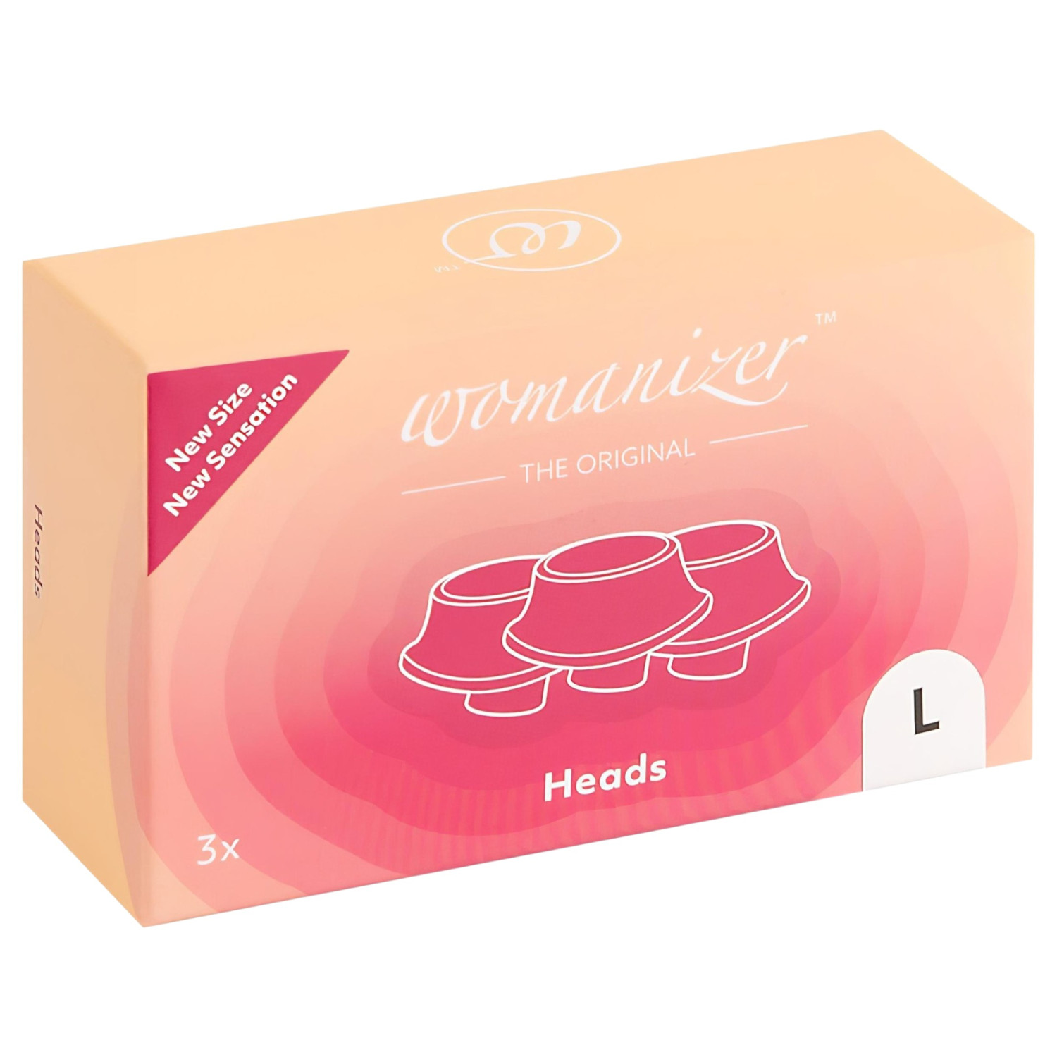 Womanizer L - pótszívóharang szett - fehér (3 db) - nagy