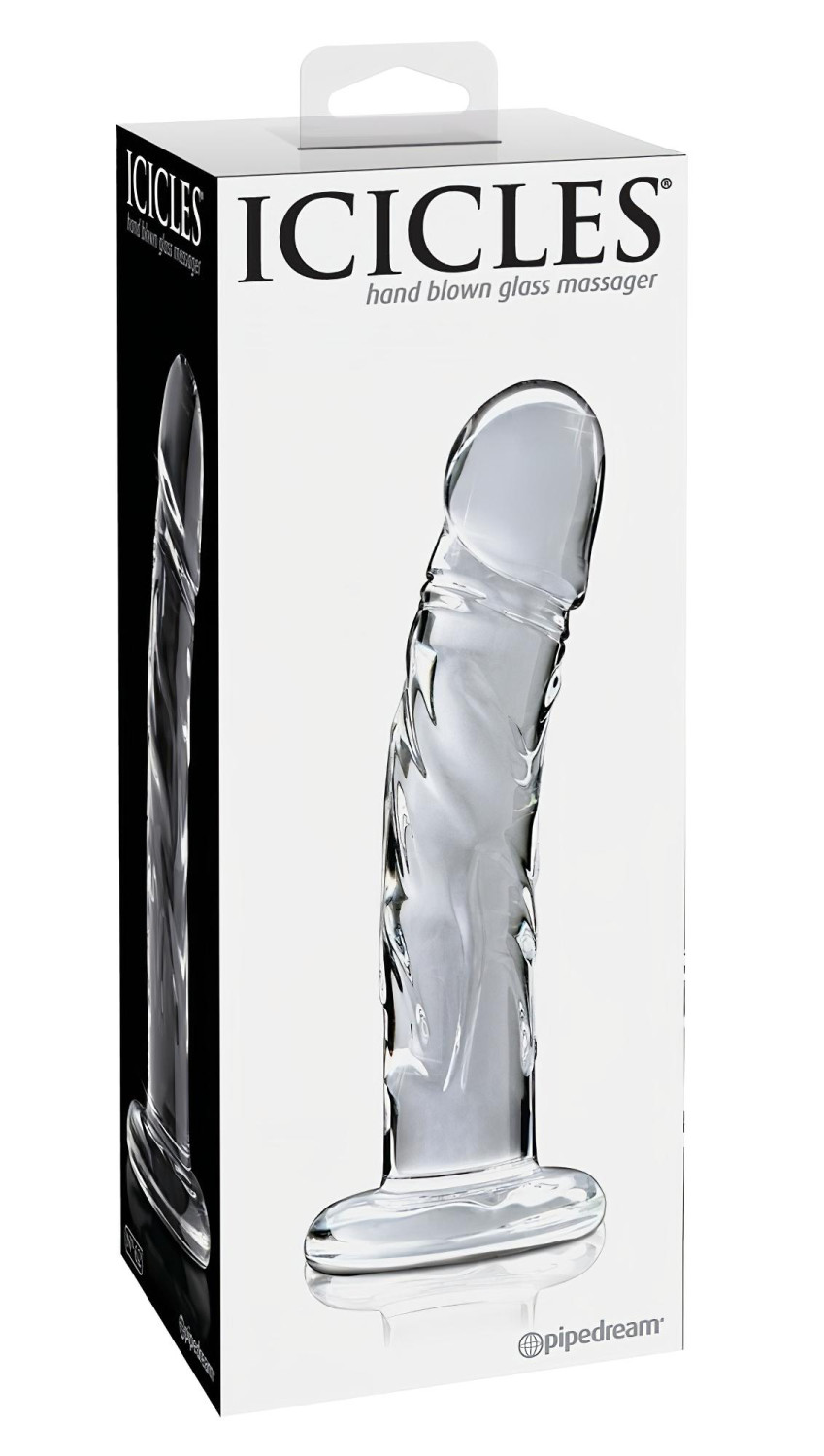 Icicles No. 62 - péniszes üveg dildó (átlátszó) Icicles No. 62 - péniszes üveg dildó (átlátszó)