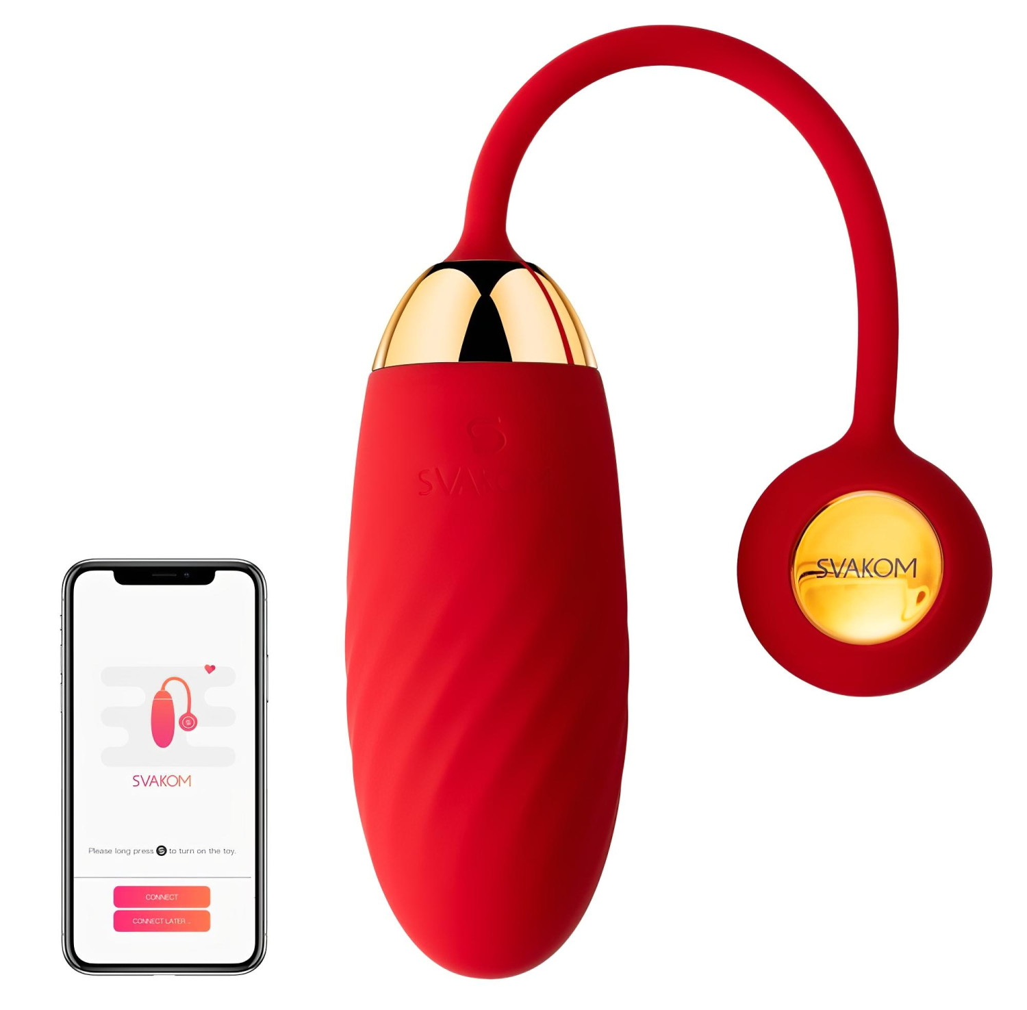 Svakom Ella Neo – App-vezérelt vibrációs tojás (piros)