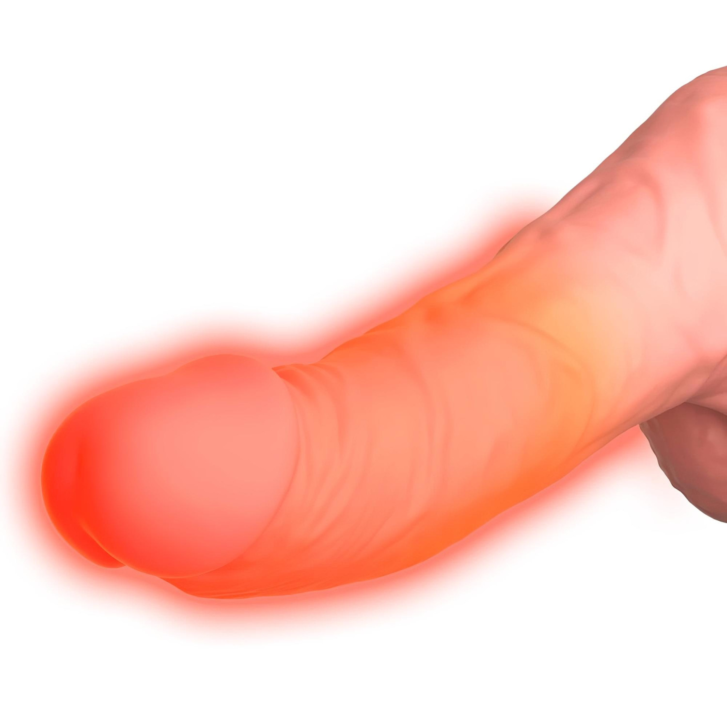 King Cock Plus 6,5 - herés lökő vibrátor (natúr)