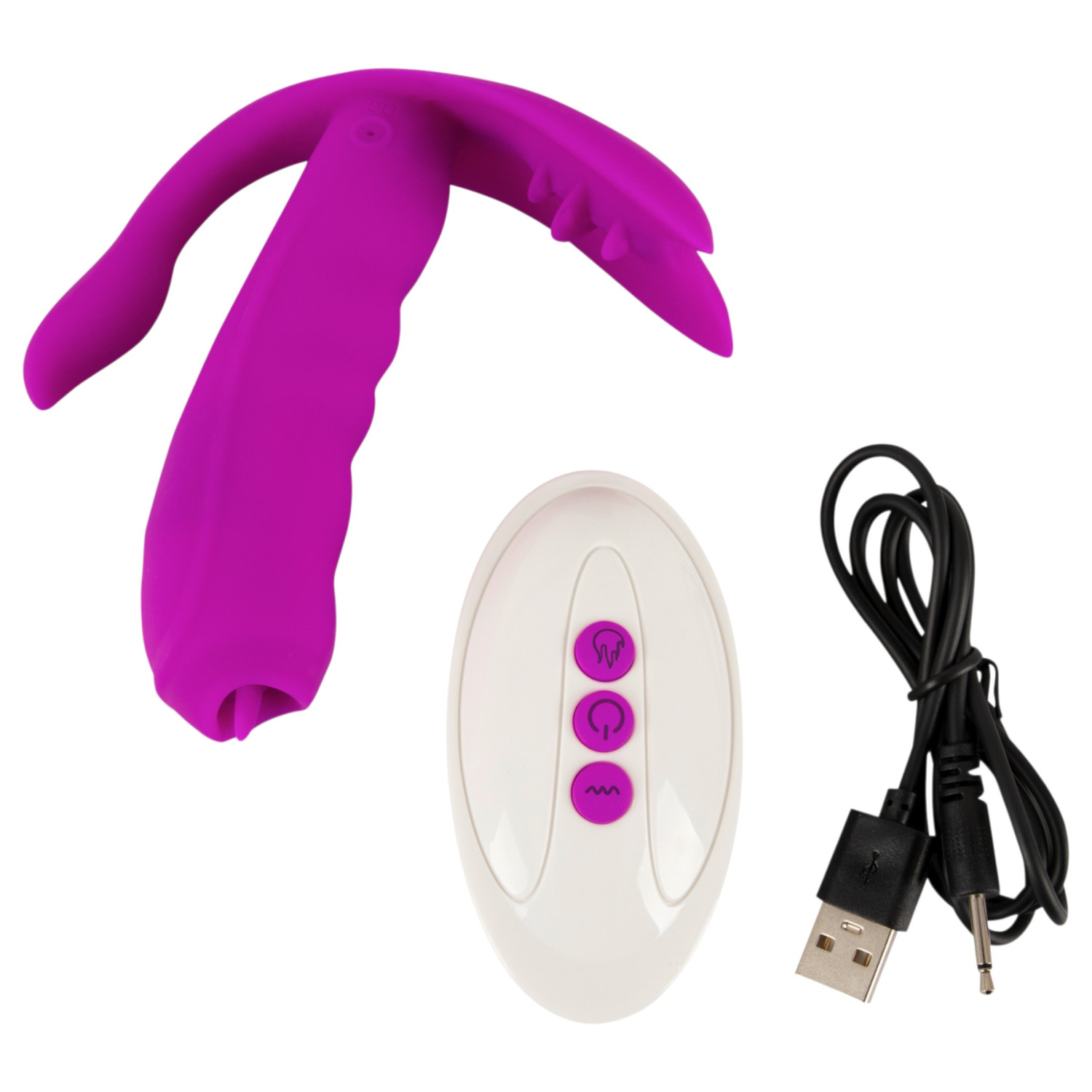 Javida - G-pont és csiklóizgató vibrátor (lila)