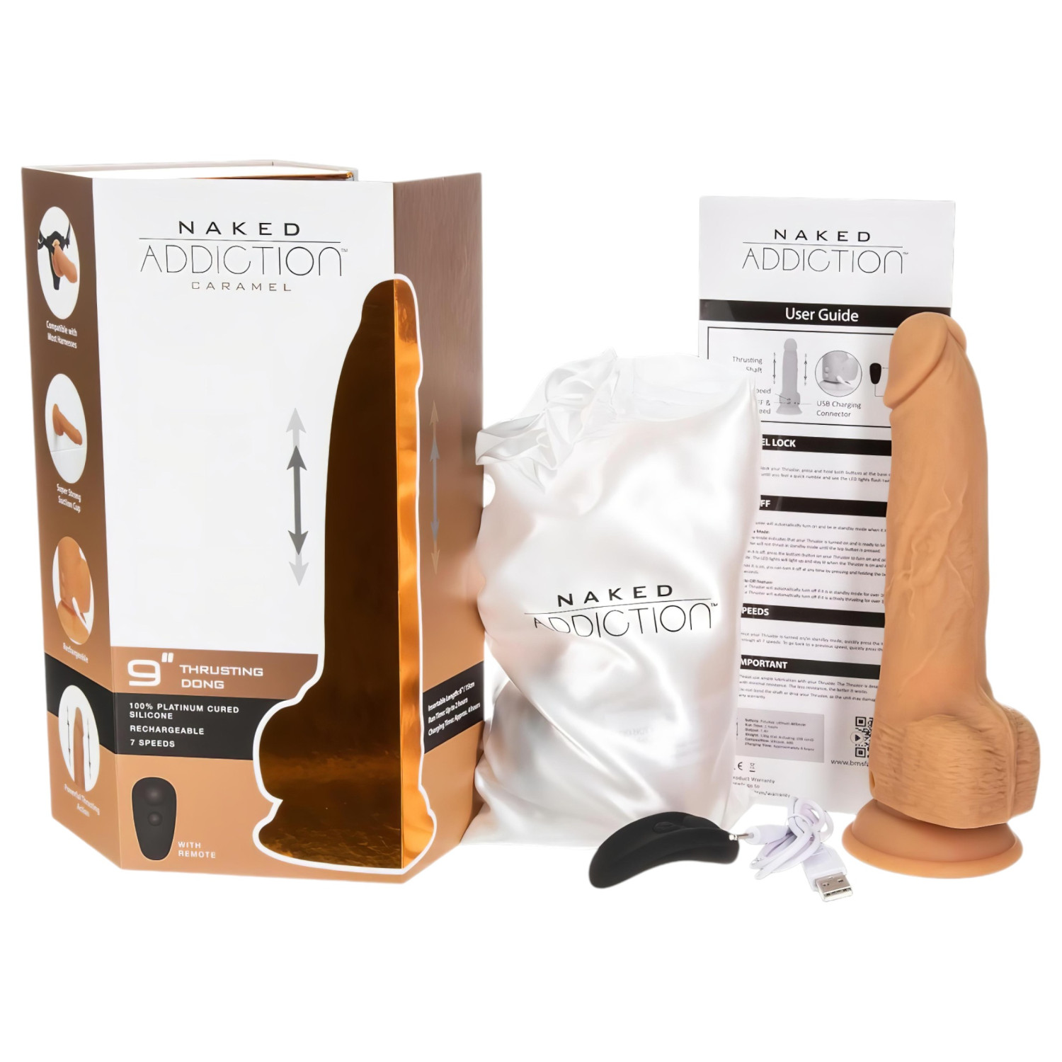 Naked Addiction Thrusting 9 - lökő vibrátor - sötét (23 cm) Naked Addiction Thrusting 9 - lökő vibrátor - sötét (23 cm)