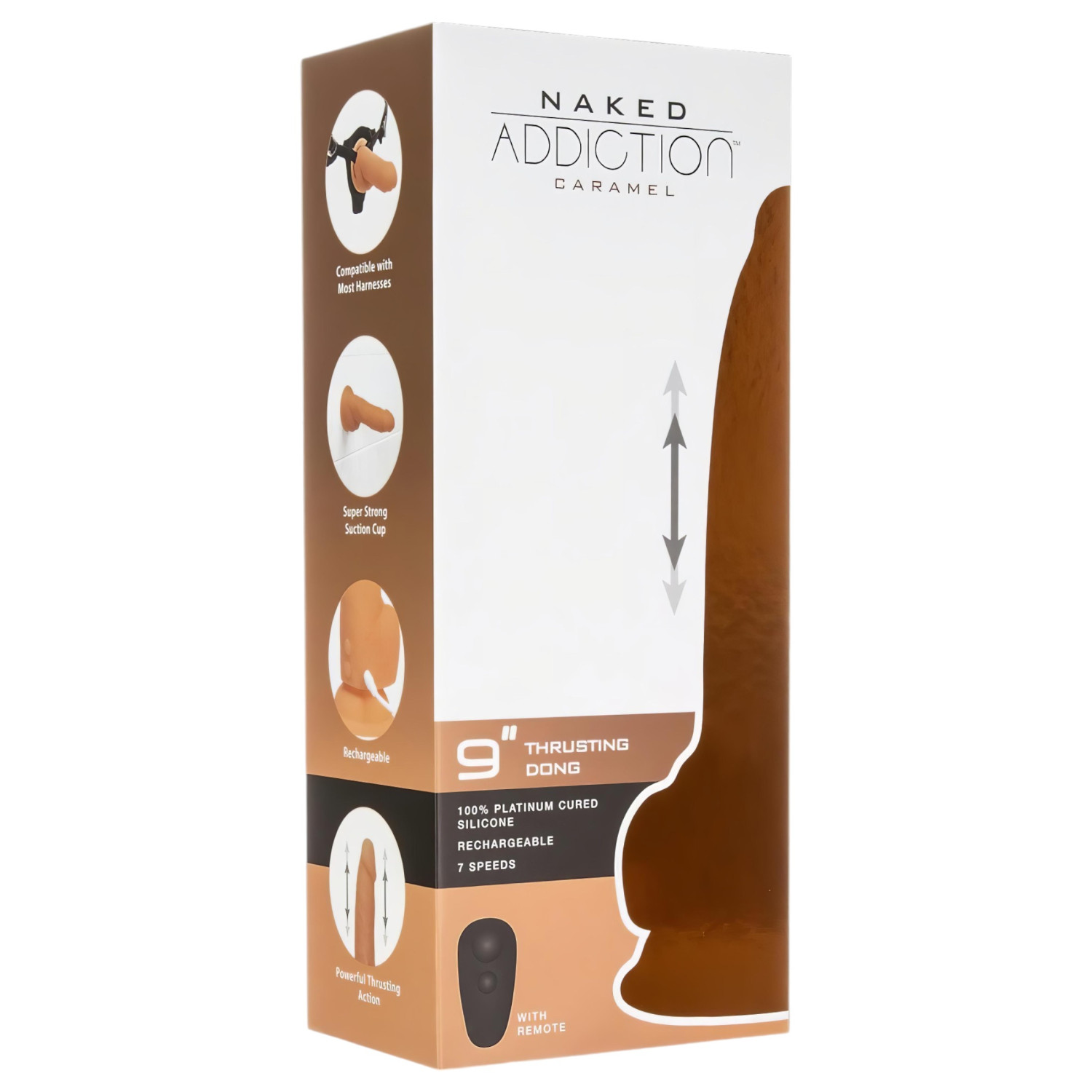 Naked Addiction Thrusting 9 - lökő vibrátor - sötét (23 cm) Naked Addiction Thrusting 9 - lökő vibrátor - sötét (23 cm)