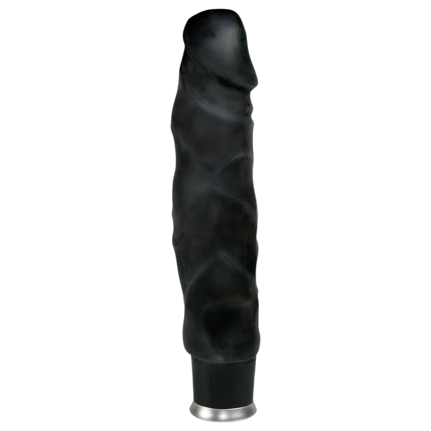 Nature Skin - élethű vibrátor (fekete, 22 cm)