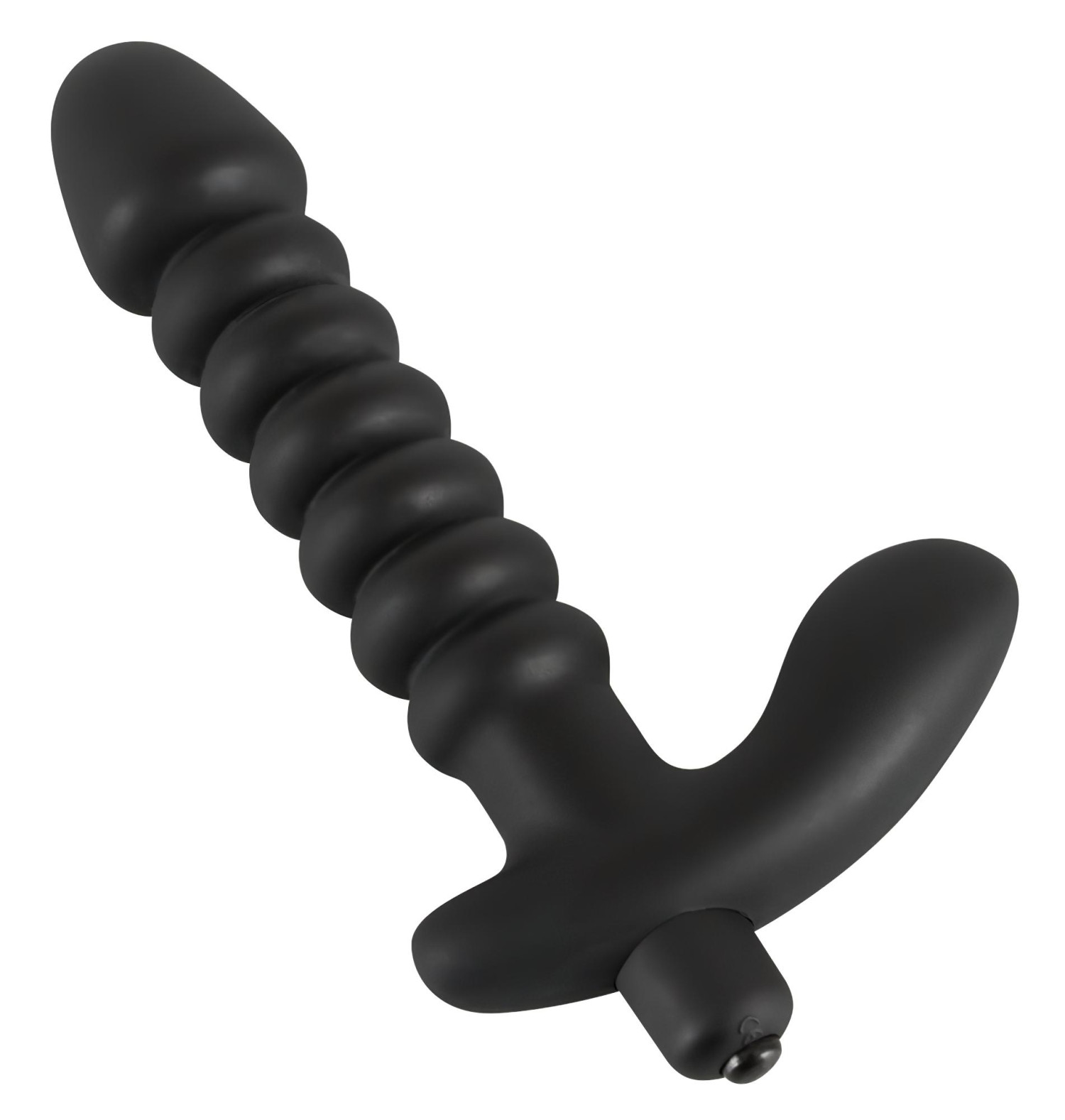 Black Velvets redős vibrátor - közepes (fekete)