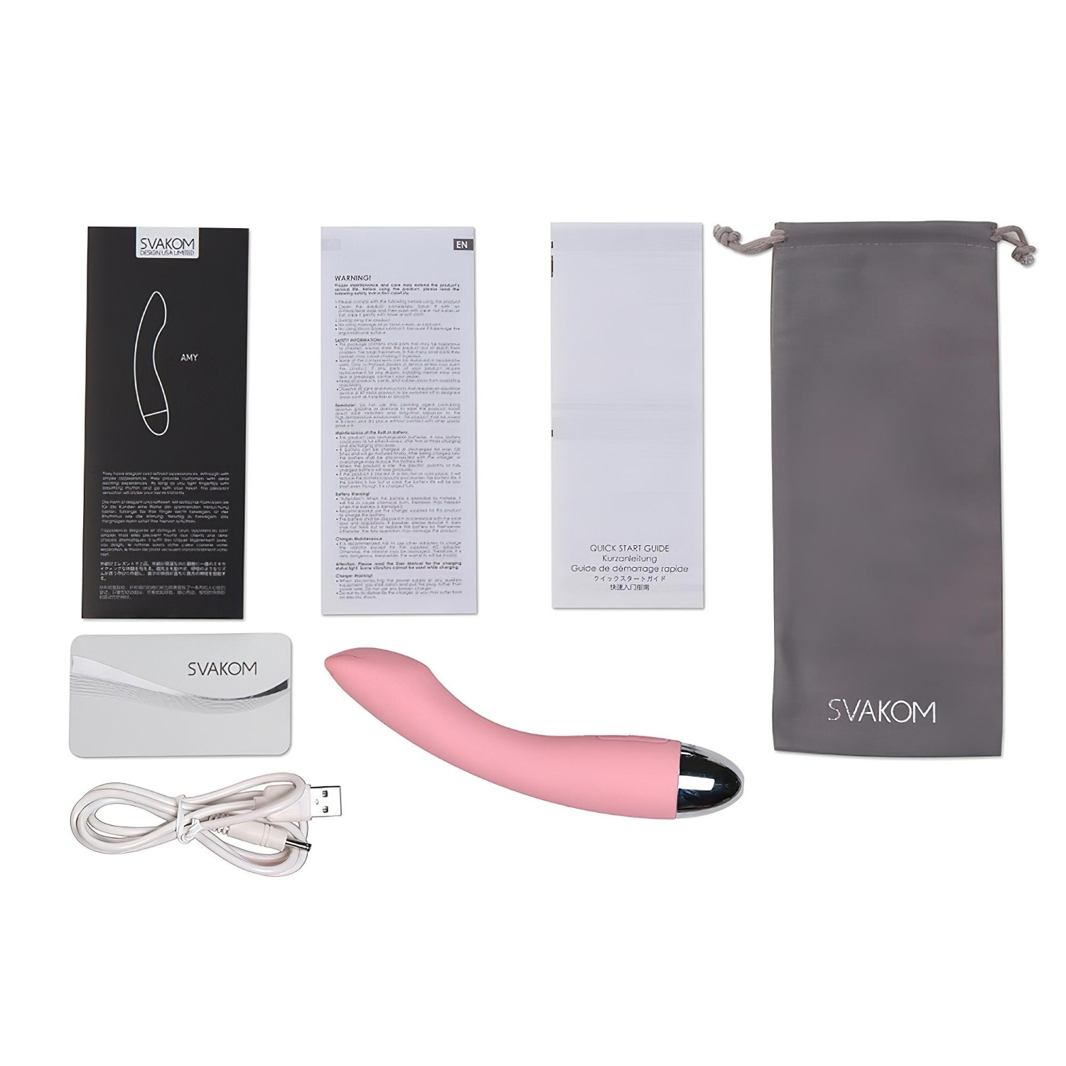Svakom Amy - akkus, G-pont vibrátor (pink)