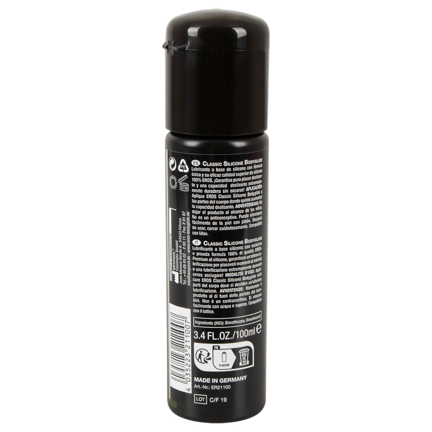 EROS 2in1 - szilikonos síkosító (100 ml)