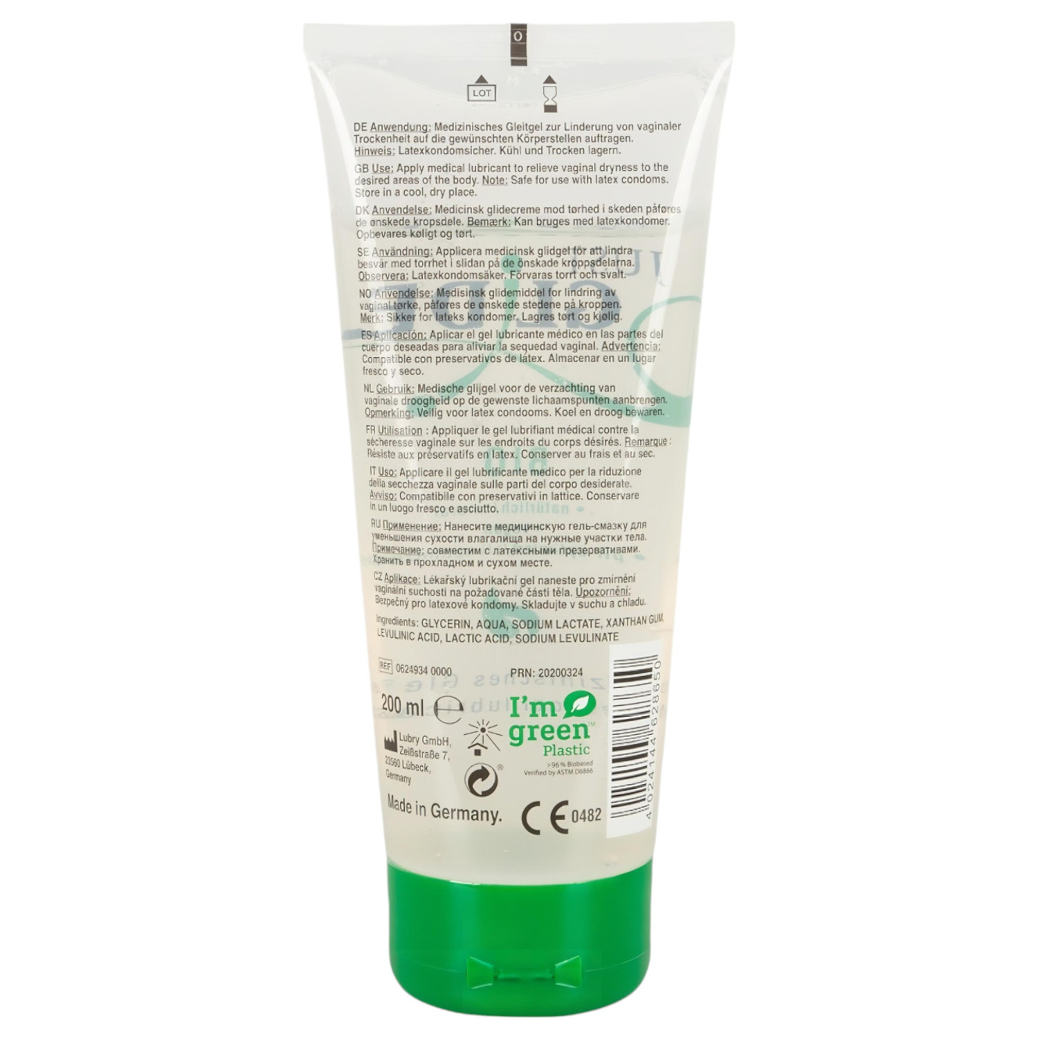 Just Glide Bio - vízbázisú vegán síkosító (200 ml)