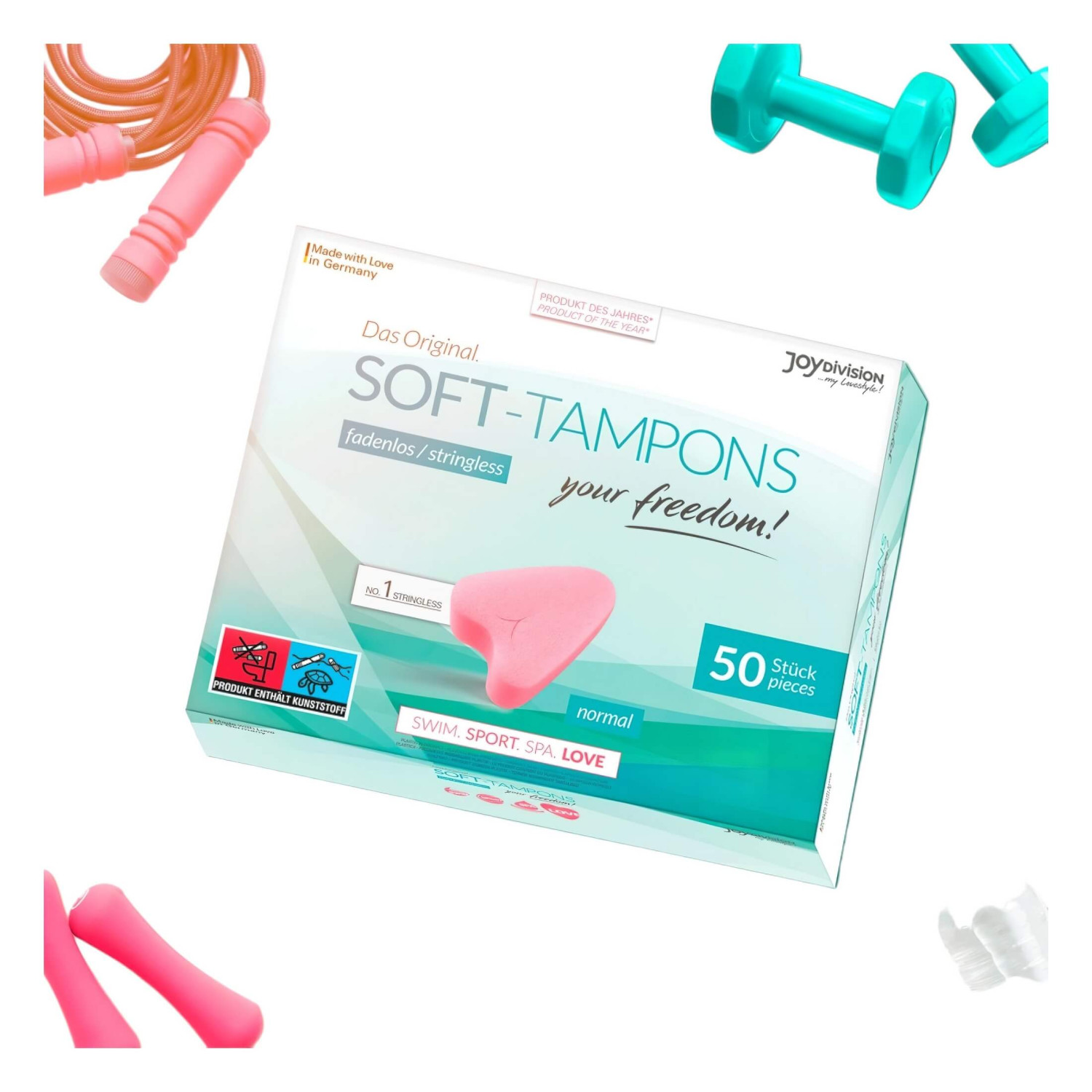 JoyDivision Soft-Tampons - zsinór nélküli szextampon (50 db)