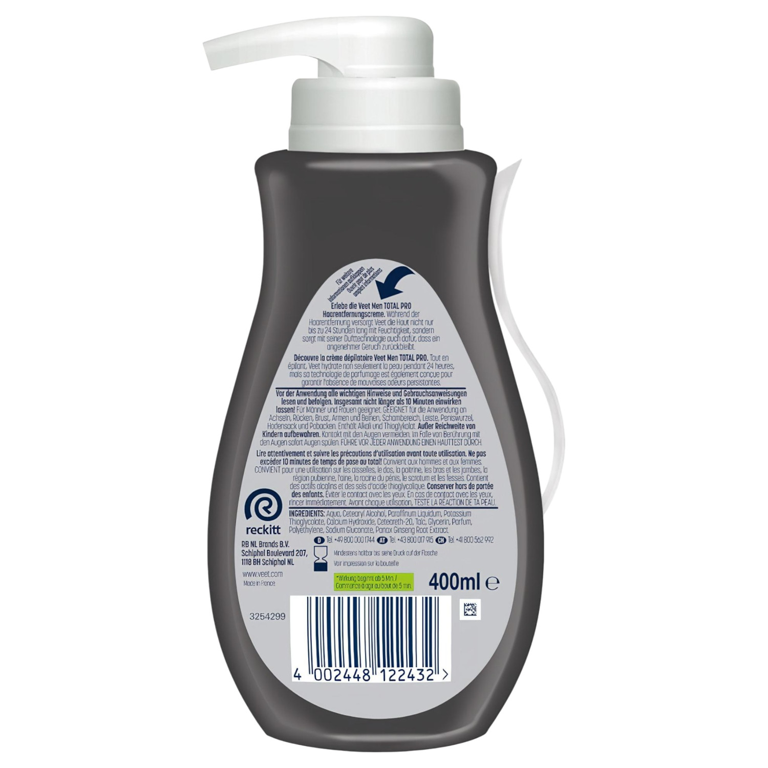 Veet - szőrtelenítő krém férfiaknak (400 ml)