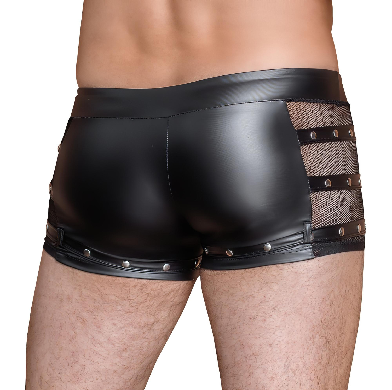 NEK - szegecses, cipzáras boxer (fekete)