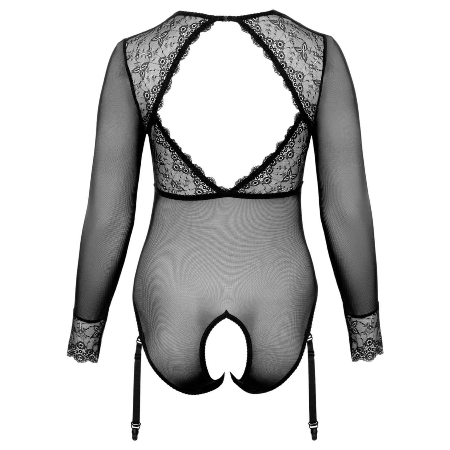 Cottelli Curves - áttetsző body (fekete)