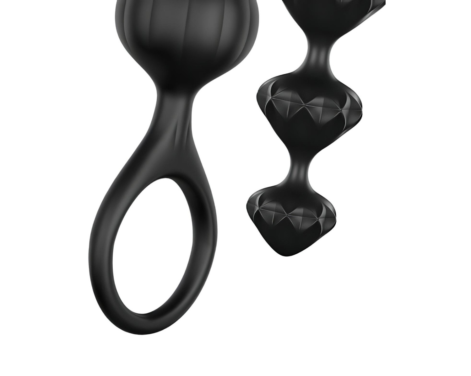 Satisfyer Love Beads - gyöngyös anál dildó szett (fekete)