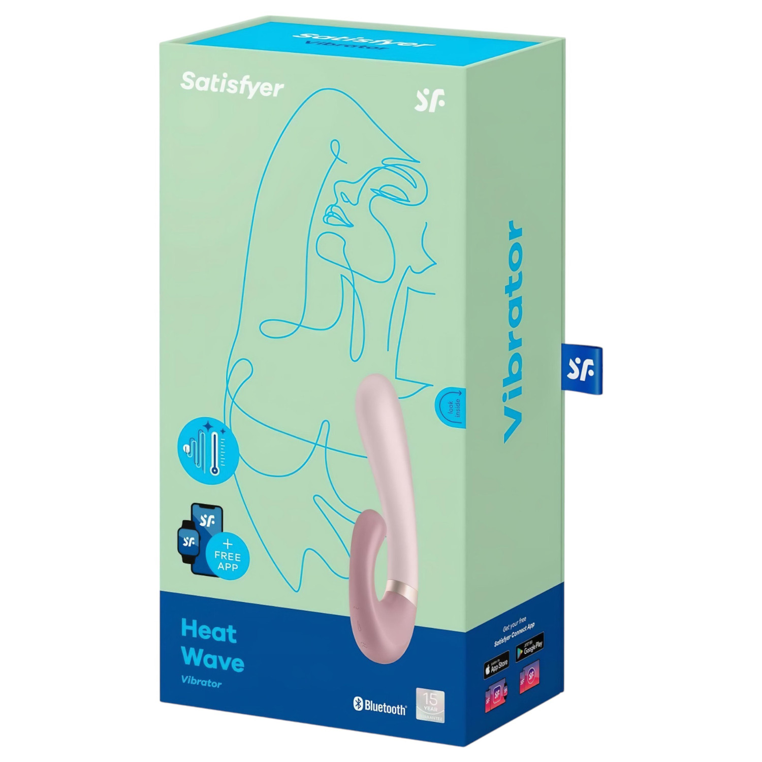 Satisfyer Heat Wave – App-vezérelt melegítő vibrátor (bézs)
