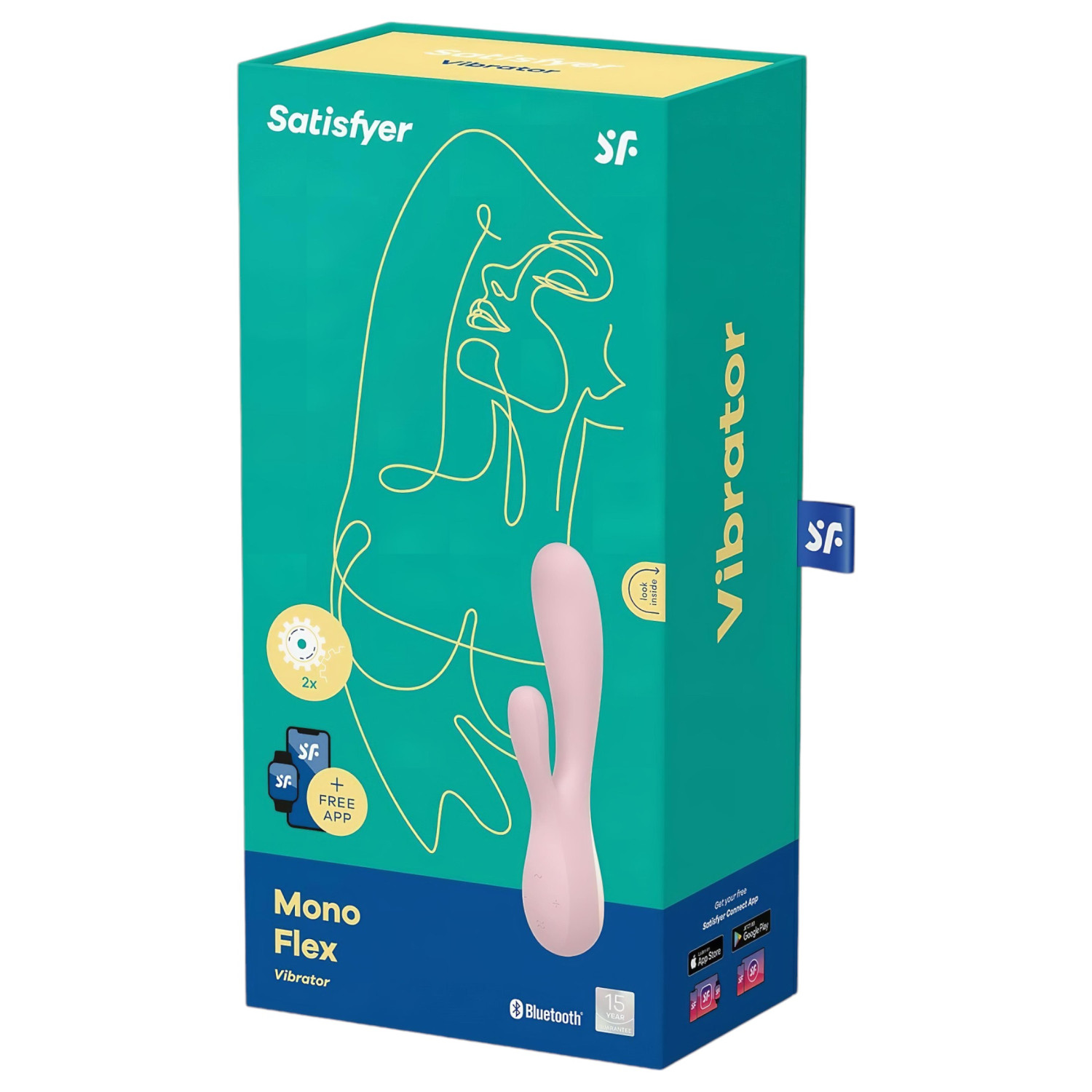 Satisfyer Mono Flex – App-vezérelt vibrátor (pink)