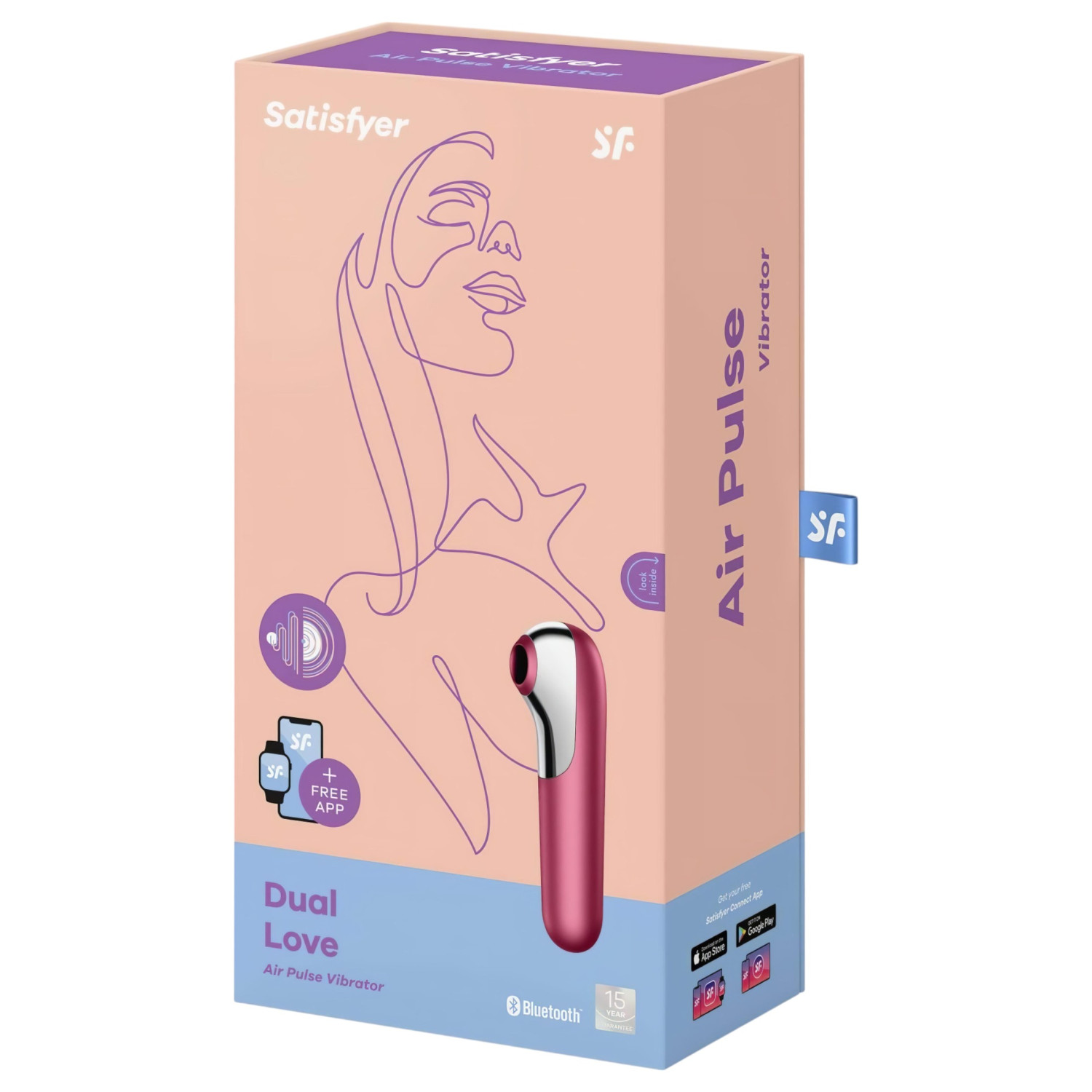Satisfyer Dual Love – App-vezérelt csiklóvibrátor (piros) Satisfyer Dual Love – App-vezérelt csiklóvibrátor (piros)