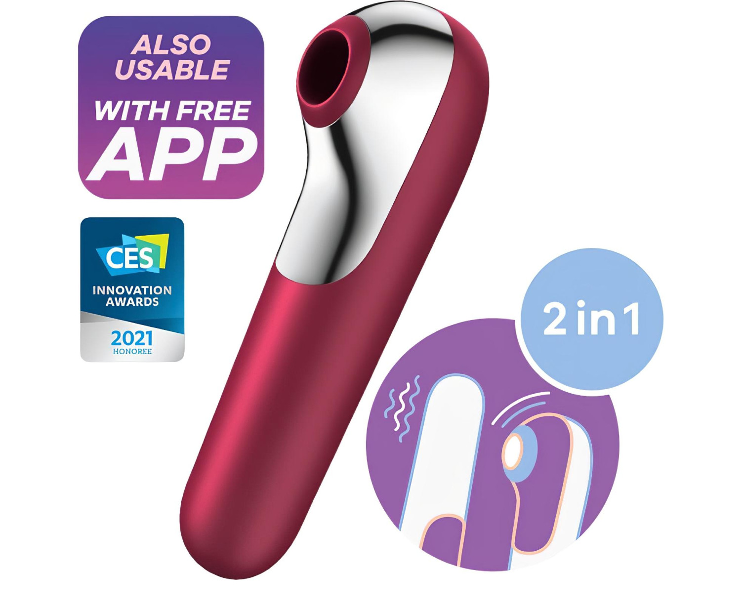 Satisfyer Dual Love – App-vezérelt csiklóvibrátor (piros) Satisfyer Dual Love – App-vezérelt csiklóvibrátor (piros)