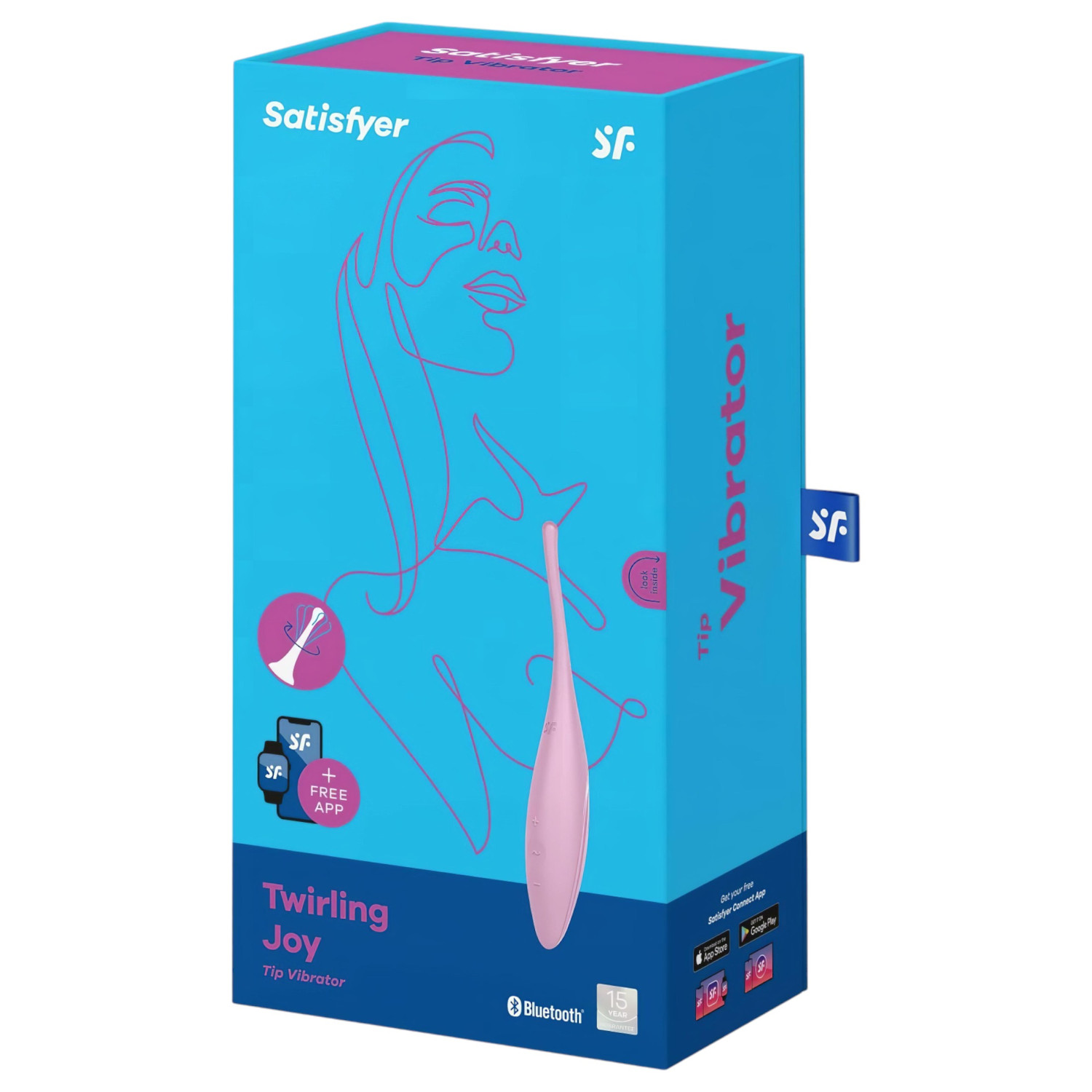 Satisfyer Twirling Joy – App-vezérelt csiklóvibrátor (pink)