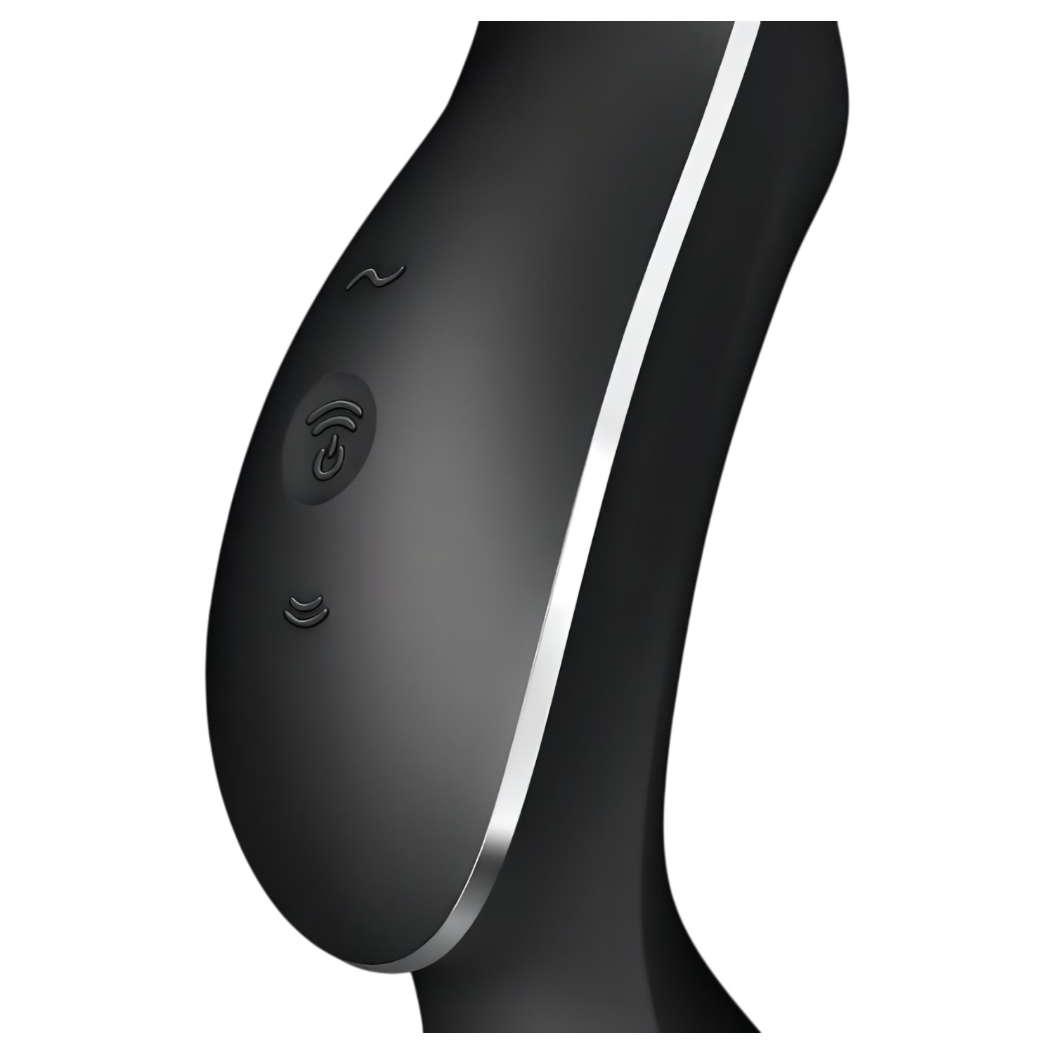 Satisfyer Curvy Trinity 2 - léghullámos 2in1 vibrátor (fekete)