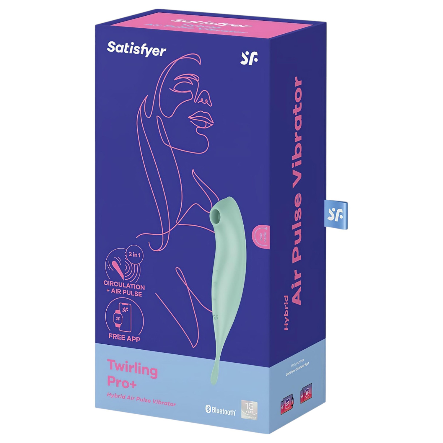 Satisfyer Twirling Pro – App-vezérelt csiklóvibrátor (menta)