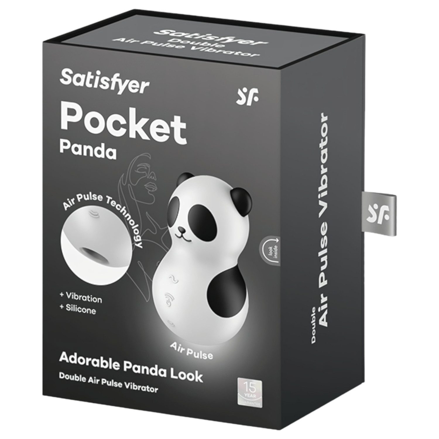 Satisfyer Pocket Panda - léghullámos csiklóizgató (fekete) Satisfyer Pocket Panda - léghullámos csiklóizgató (fekete)