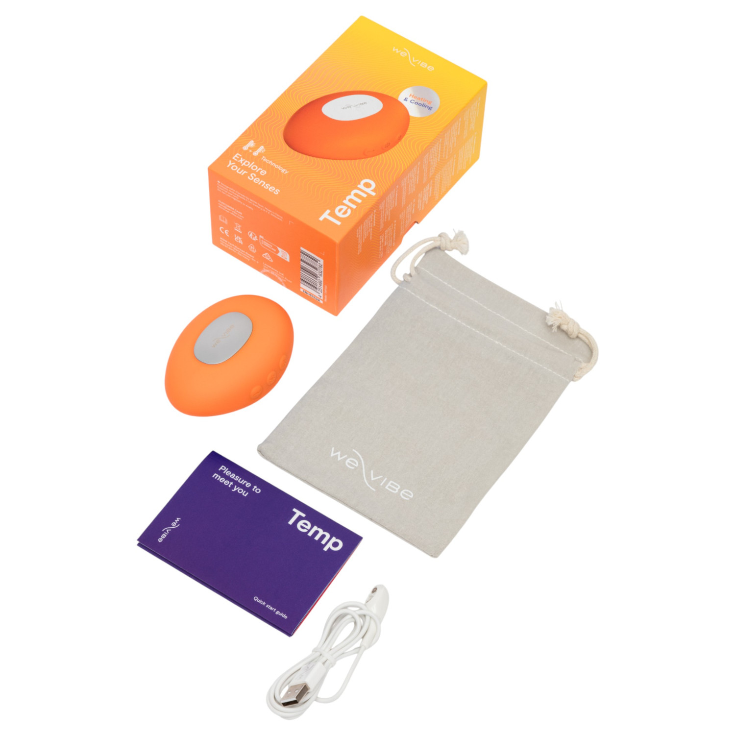 We-Vibe Temp - hűtő-melegítő csiklóizgató vibrátor (narancs)