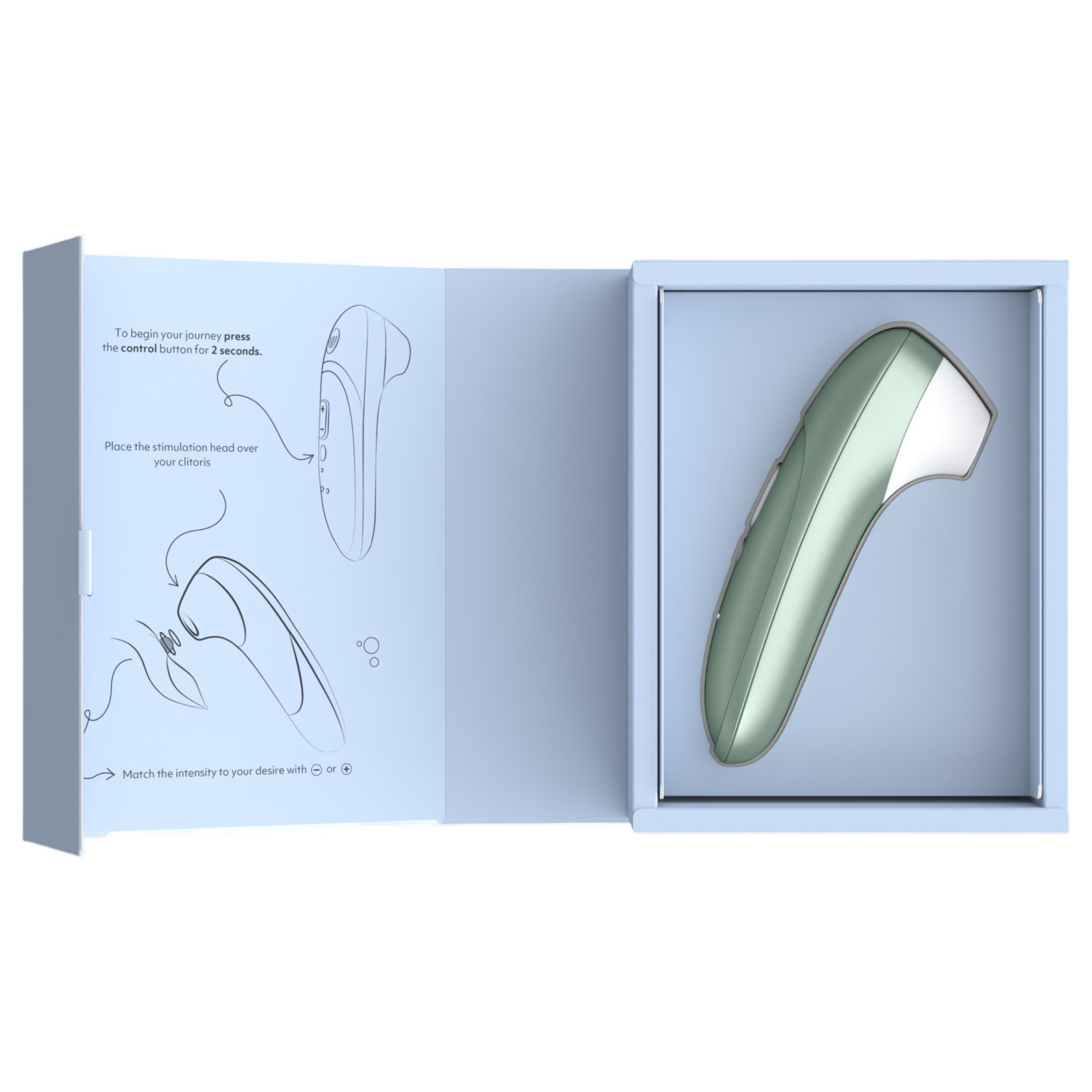 Womanizer Pro - léghullámos csiklóizgató (zöld)