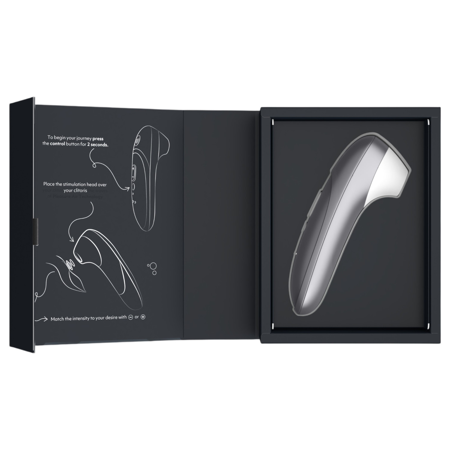 Womanizer Pro - léghullámos csiklóizgató (szürke)