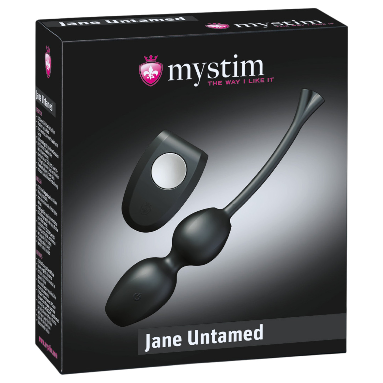 mystim Jane Untamed - vibrációs gésagolyó duó (fekete)