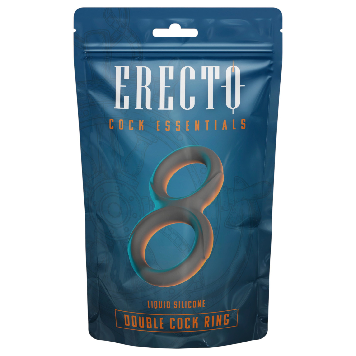 Erecto - dupla péniszgyűrű (fekete)
