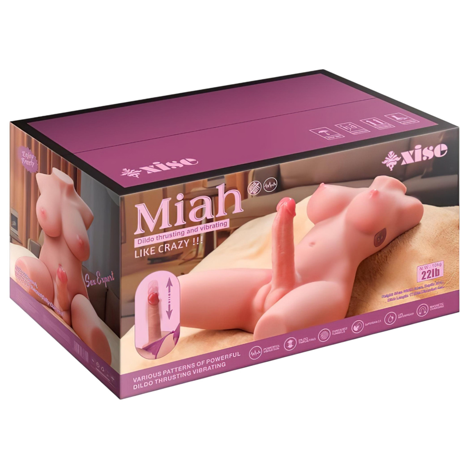 XISE Miah Lady Boy - vibrációs torzó lökő funkcióval