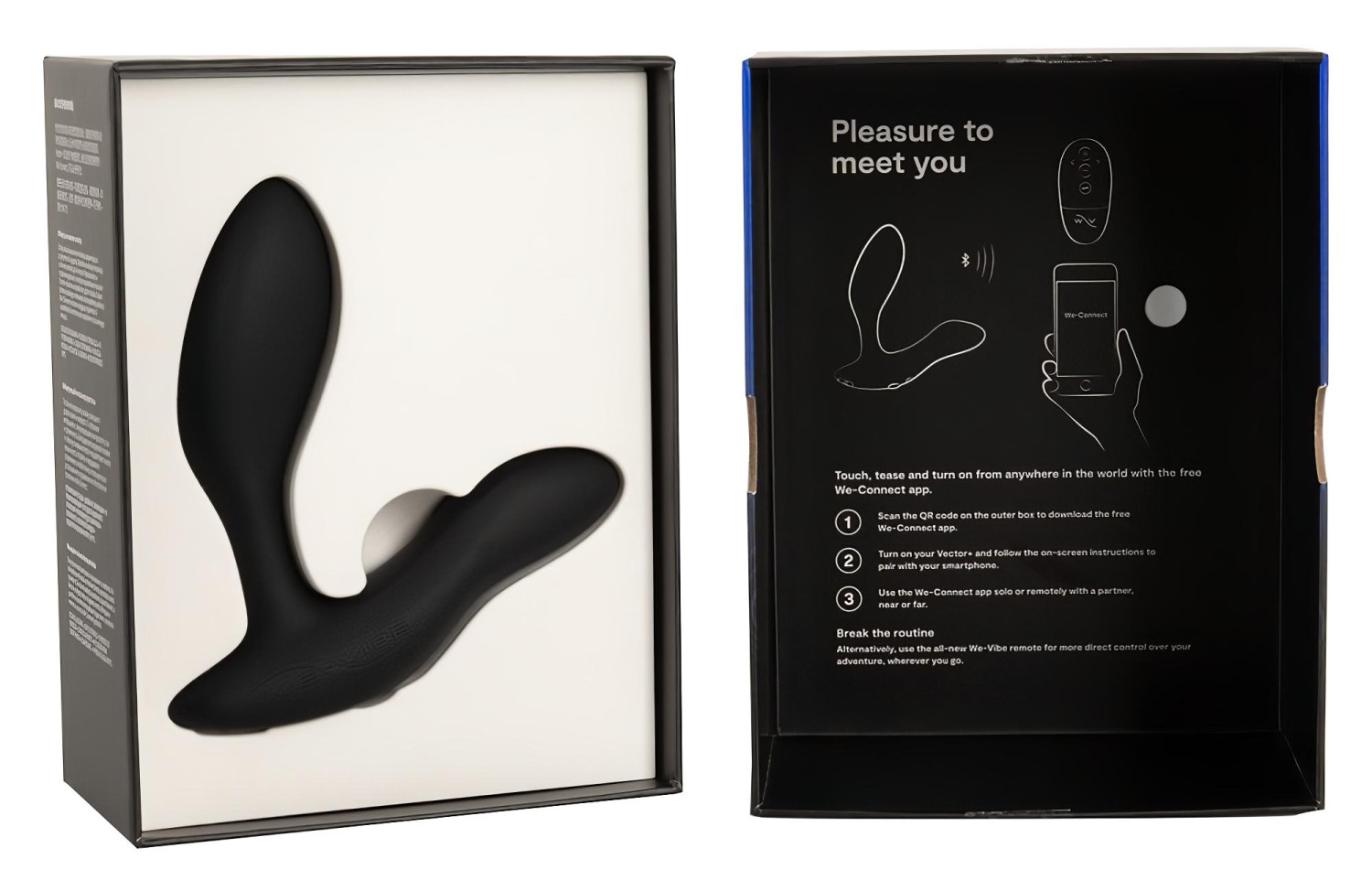 We-Vibe Vector+ – App-vezérelt análvibrátor (fekete)