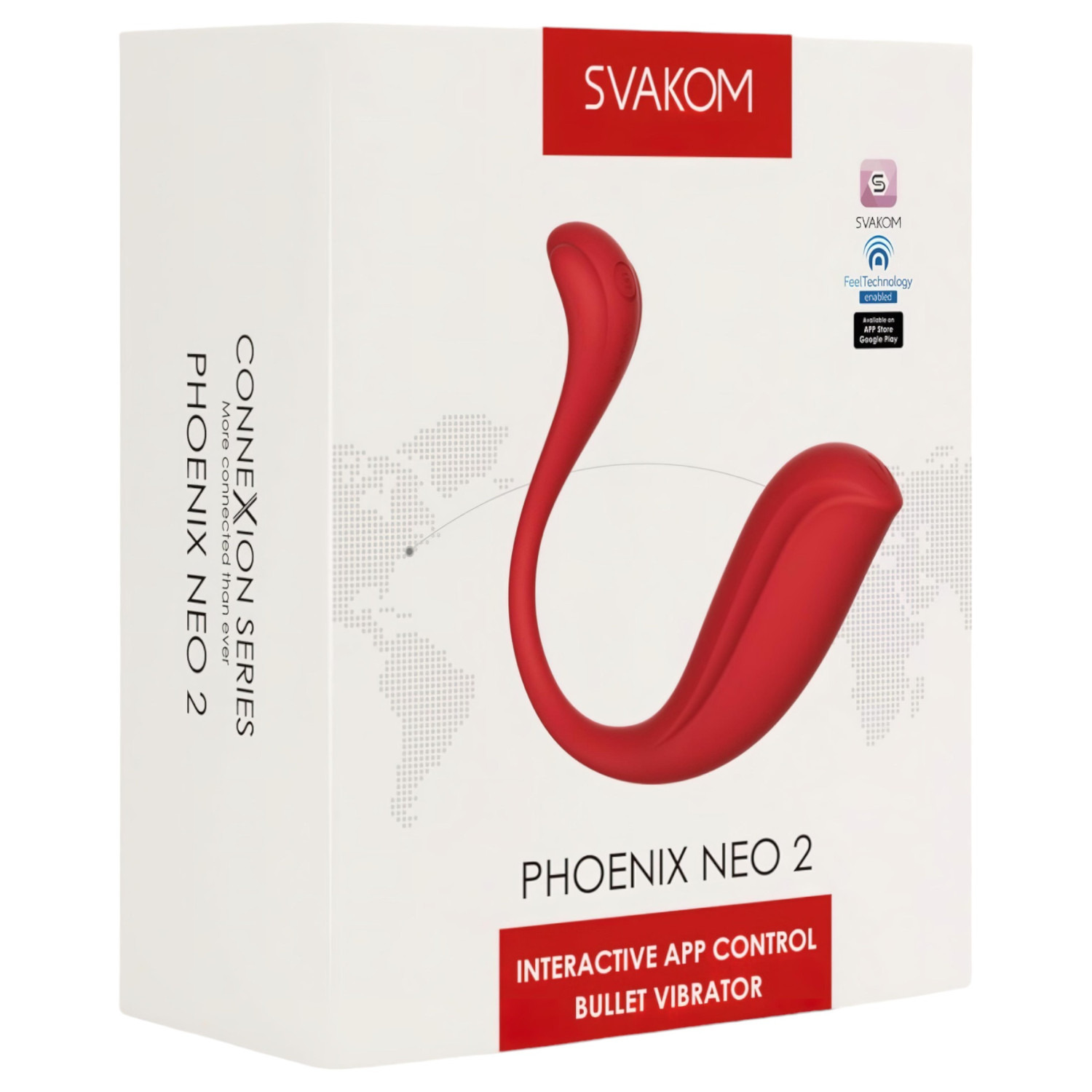Svakom Phoenix Neo 2 – App-vezérelt vibrációs tojás (piros)