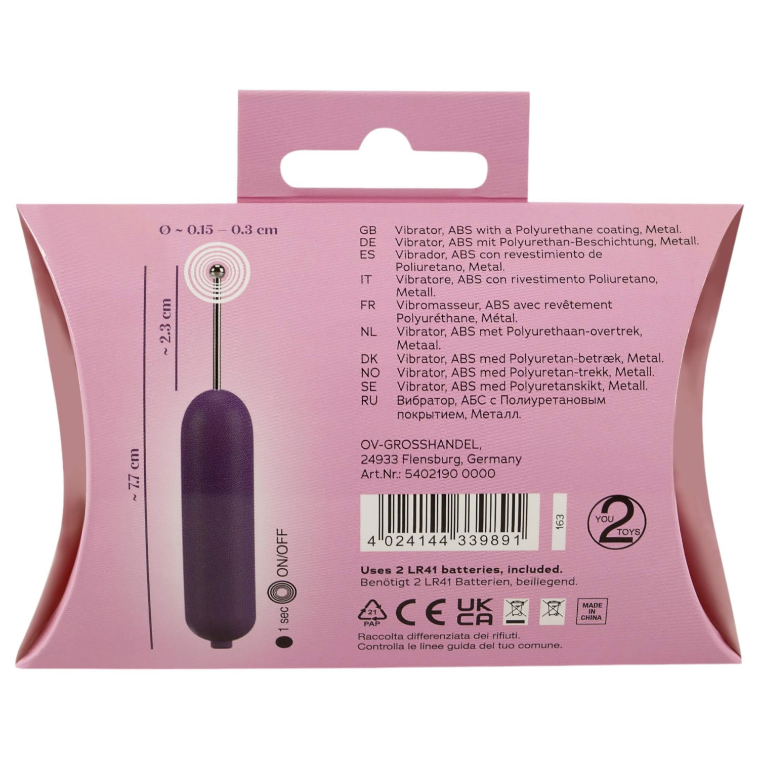 You2Toys - Spot-on csikló vibrátor (lila)