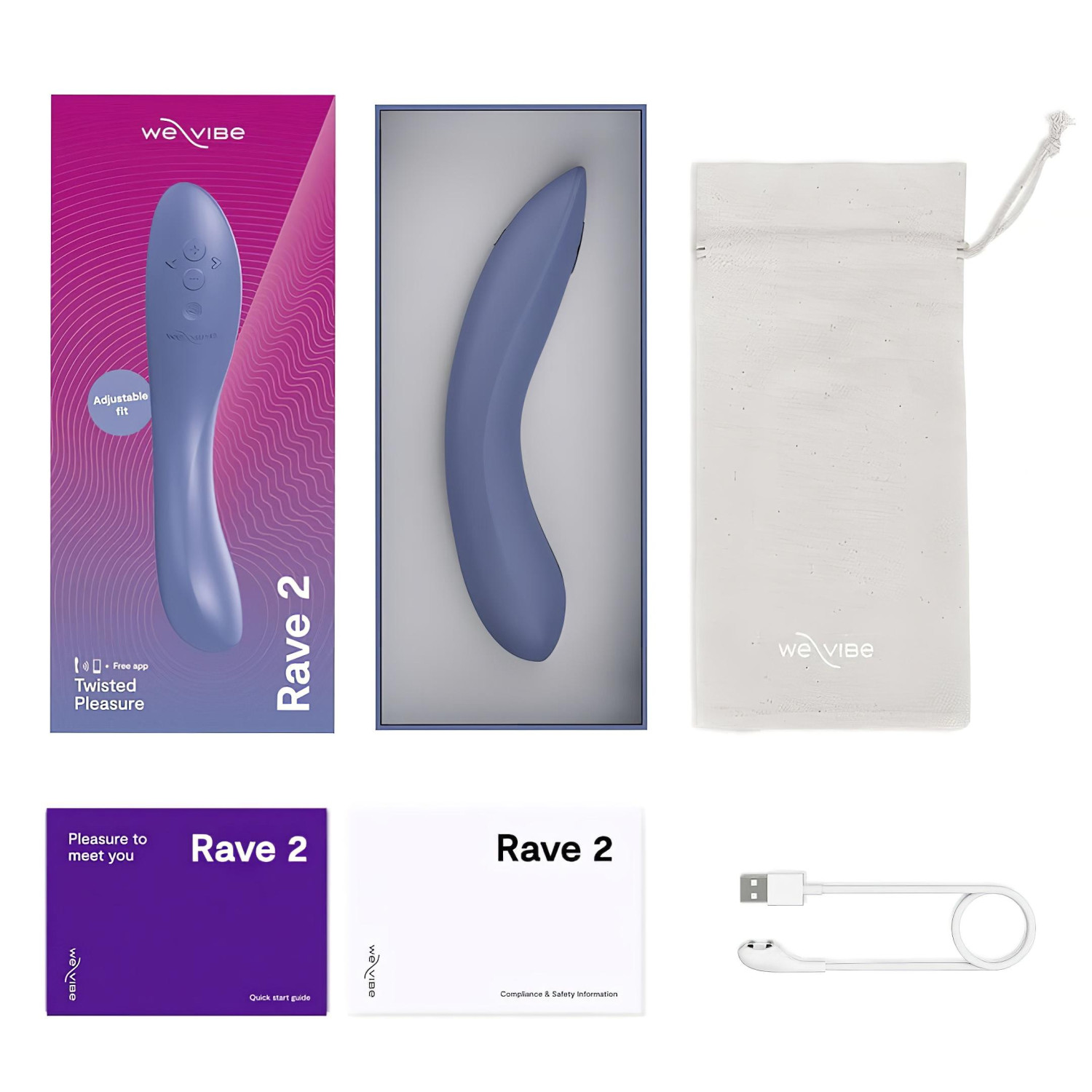 We-Vibe Rave 2 – App-vezérelt G-pont vibrátor (kék)