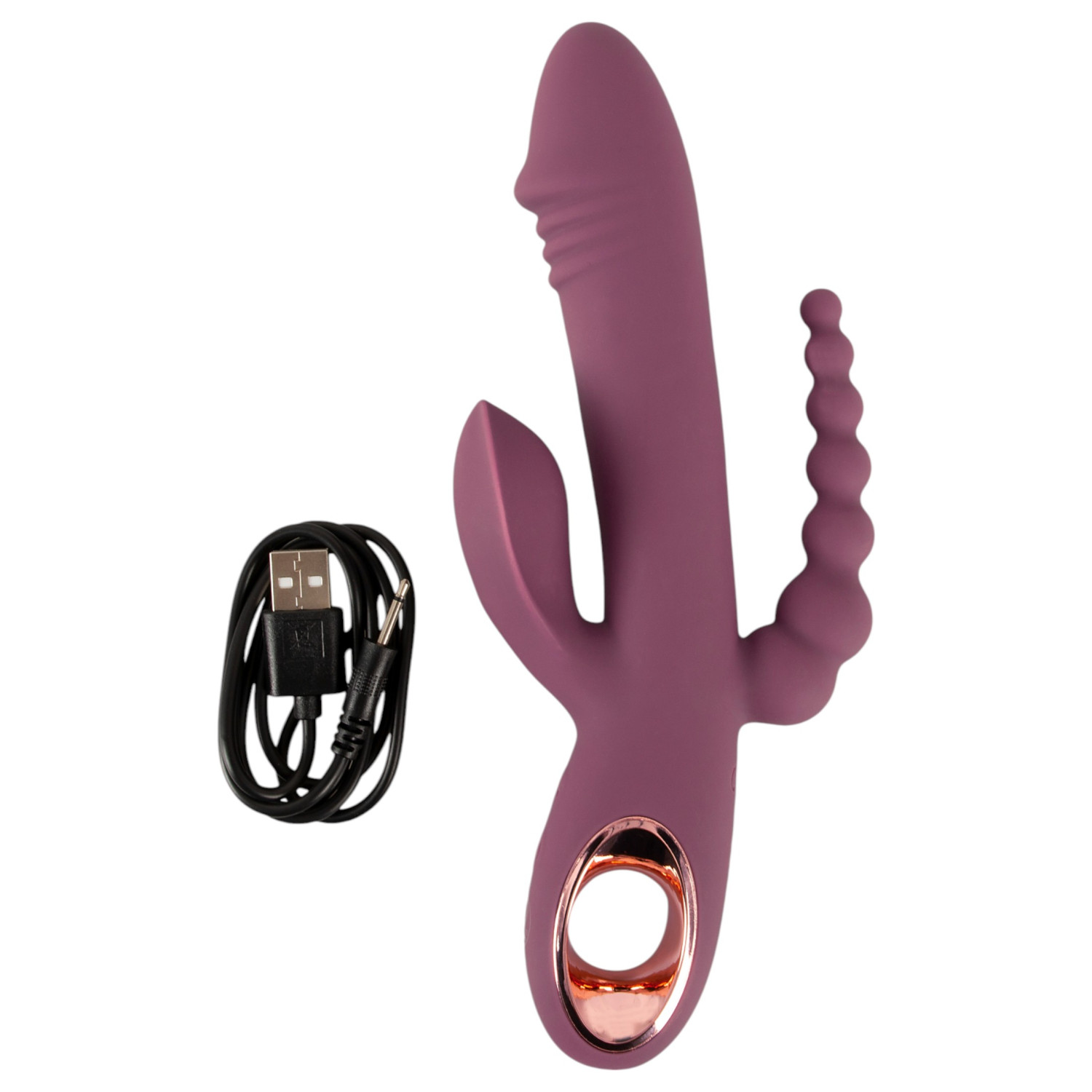 You2Toys - akkus, tripla karos vibrátor (lila)