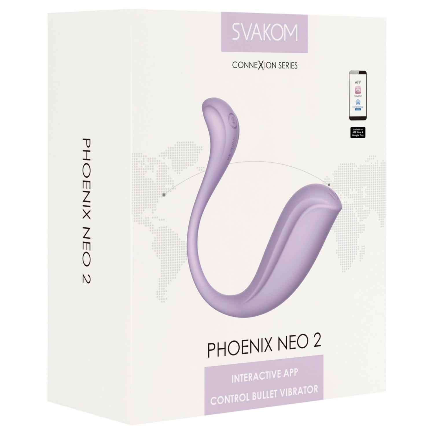 Svakom Phoenix Neo 2 – App-vezérelt vibrációs tojás (lila)