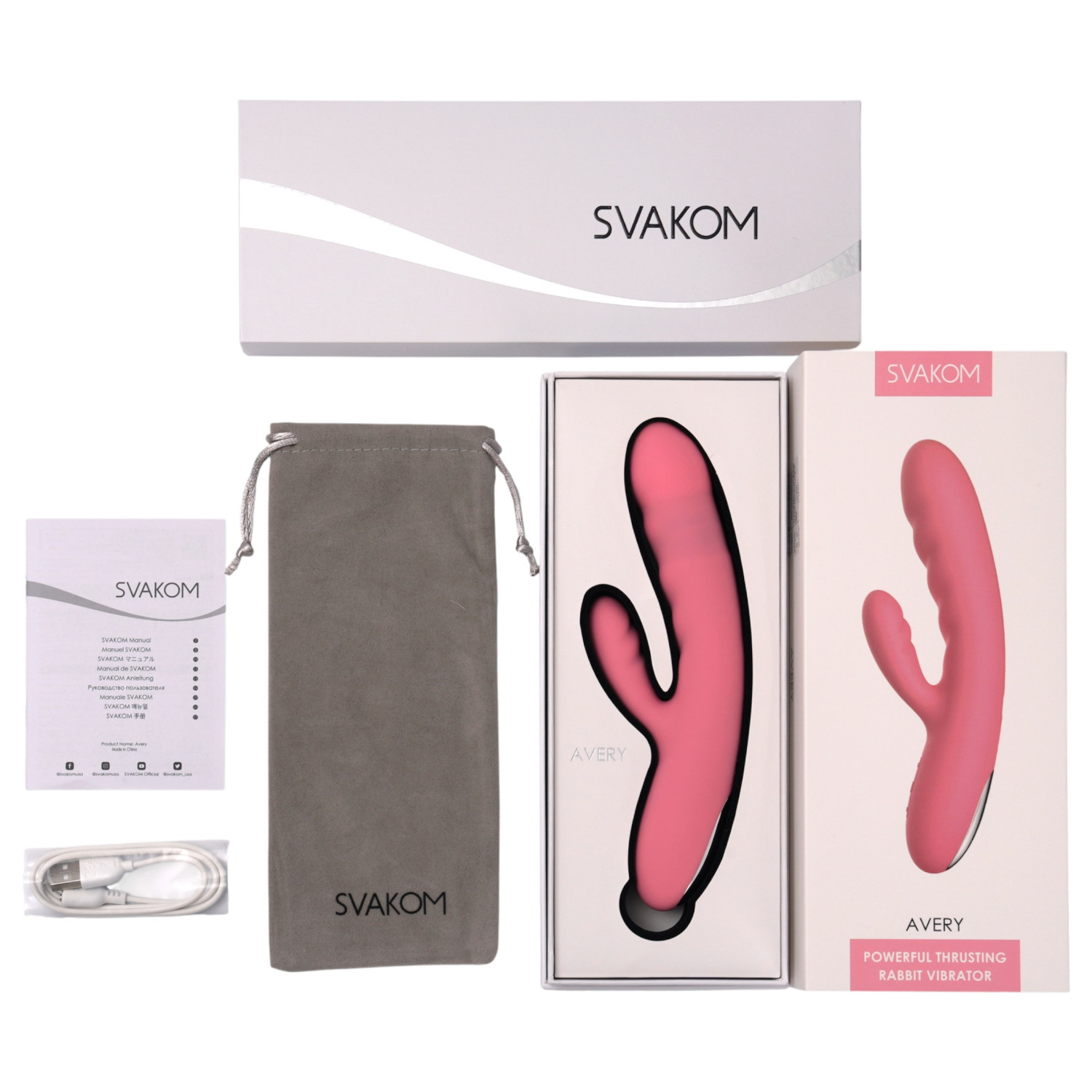Svakom Avery - akkus, csiklókaros lökő vibrátor (pink)