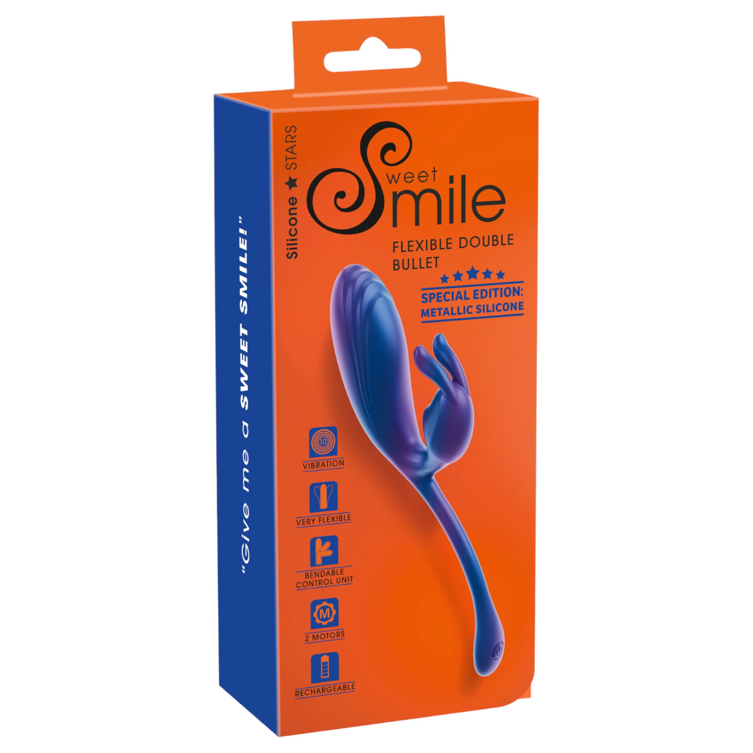 Smile - G-pont és csiklóizgató vibrátor (kék)