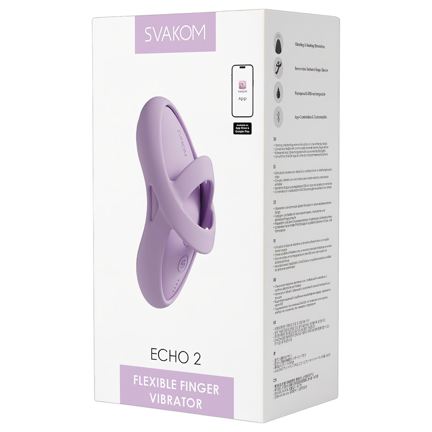 Svakom Echo 2 – App-vezérelt ujjvibrátor (pink) Svakom Echo 2 – App-vezérelt ujjvibrátor (pink)