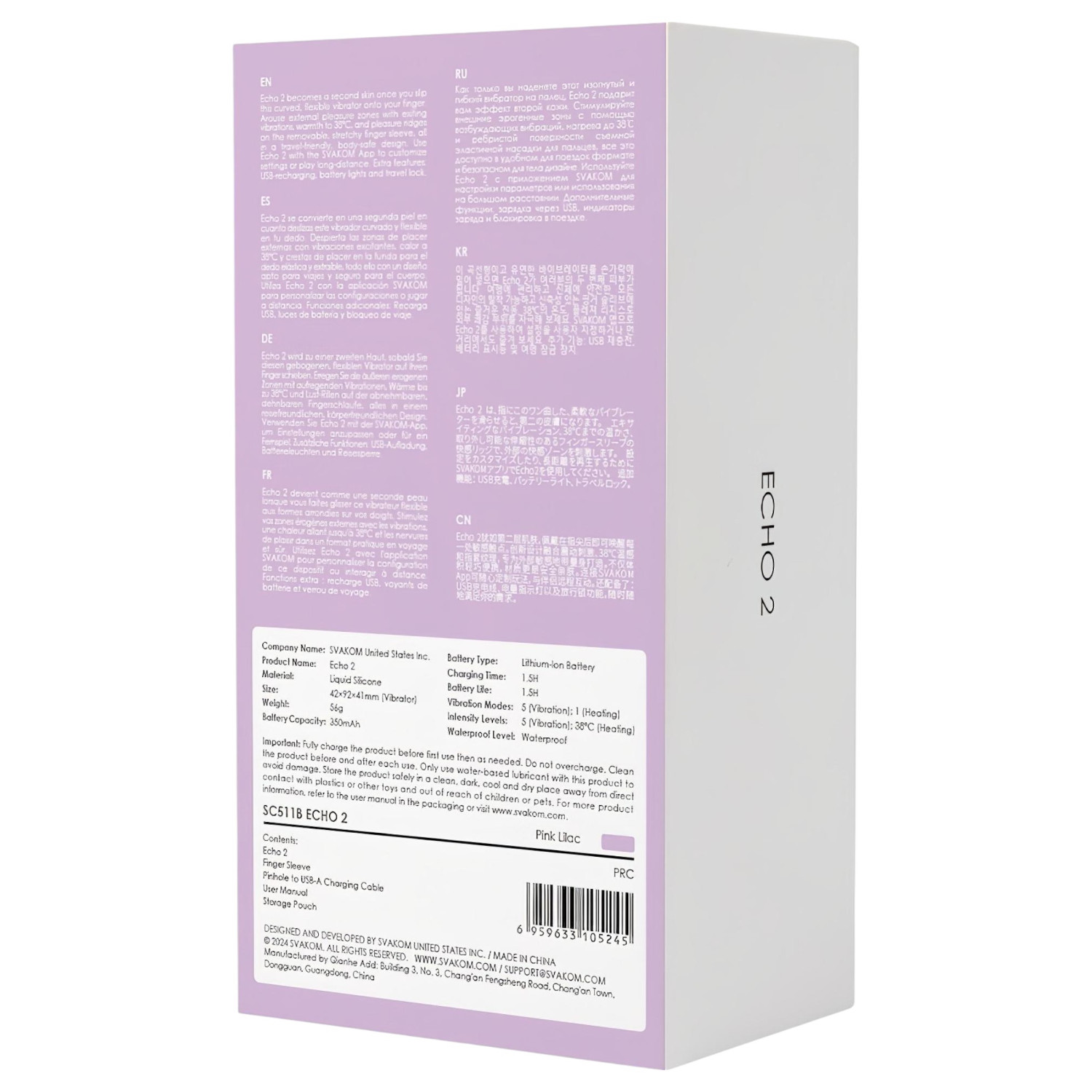 Svakom Echo 2 – App-vezérelt ujjvibrátor (pink) Svakom Echo 2 – App-vezérelt ujjvibrátor (pink)