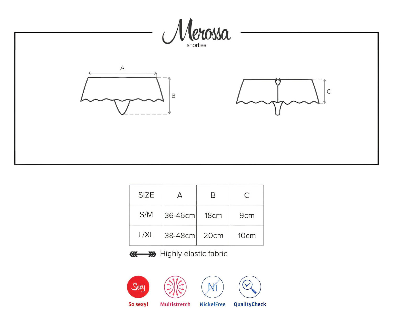 Obsessive Merossa - strasszos, nyitott női tanga (fekete)