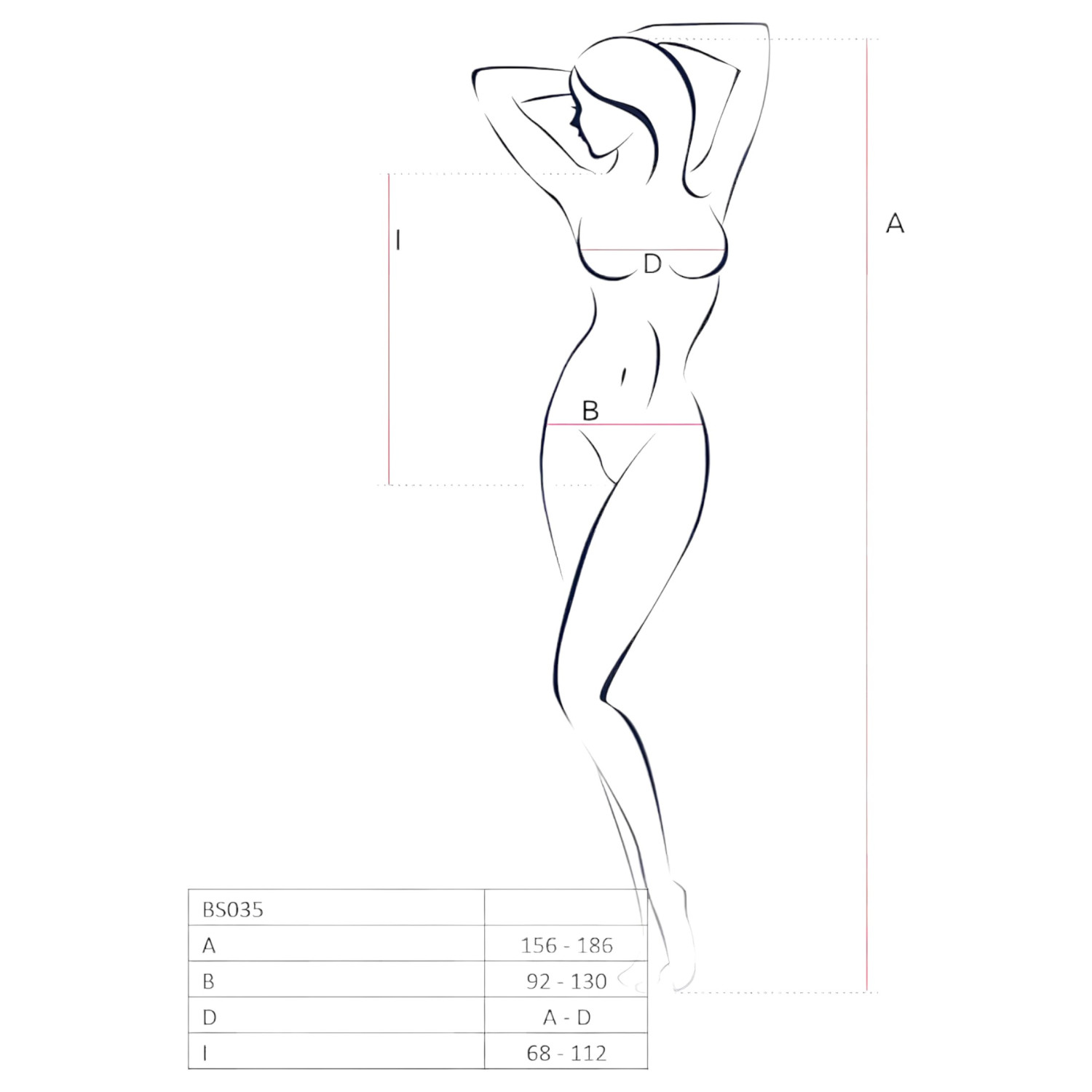 Passion BS035 - vállpántos, nyitott necc body (piros) - S-L