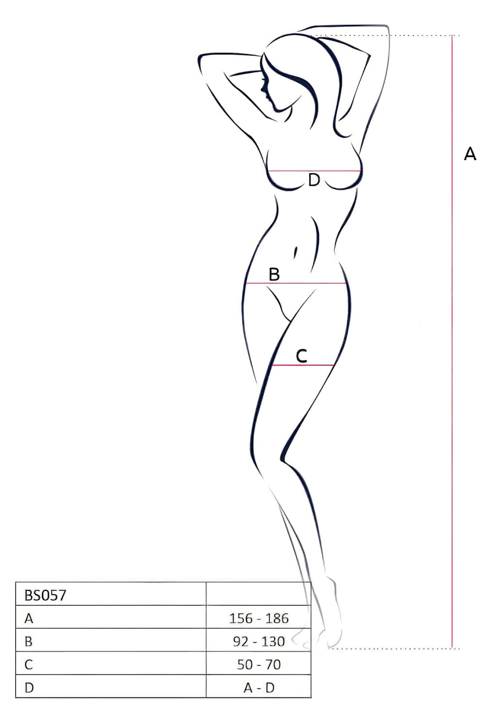 Passion BS057 - cikk-cakkos necc szett (fekete) - S-L