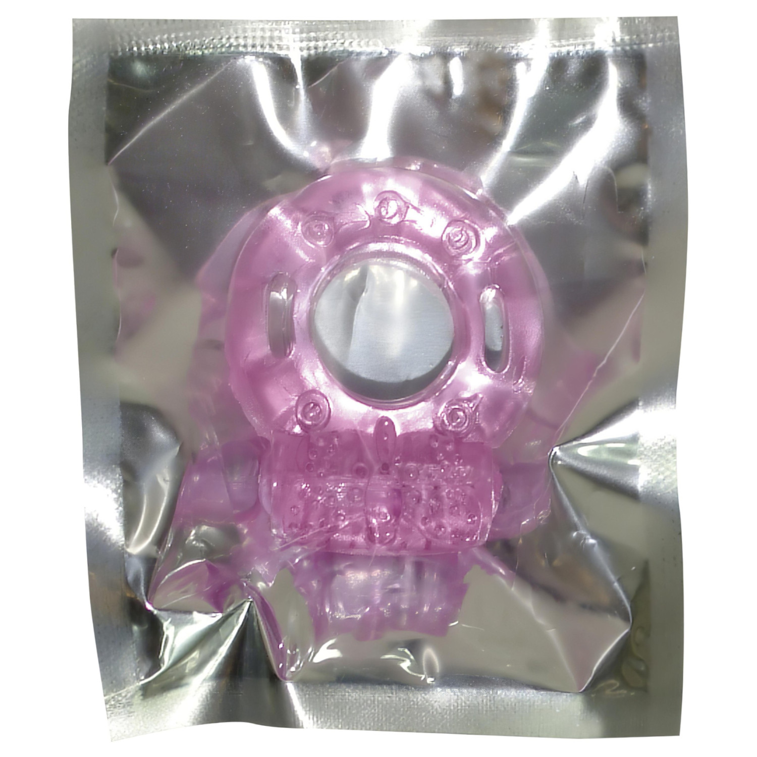 Vibrációs egyszeri péniszgyűrű (pink)