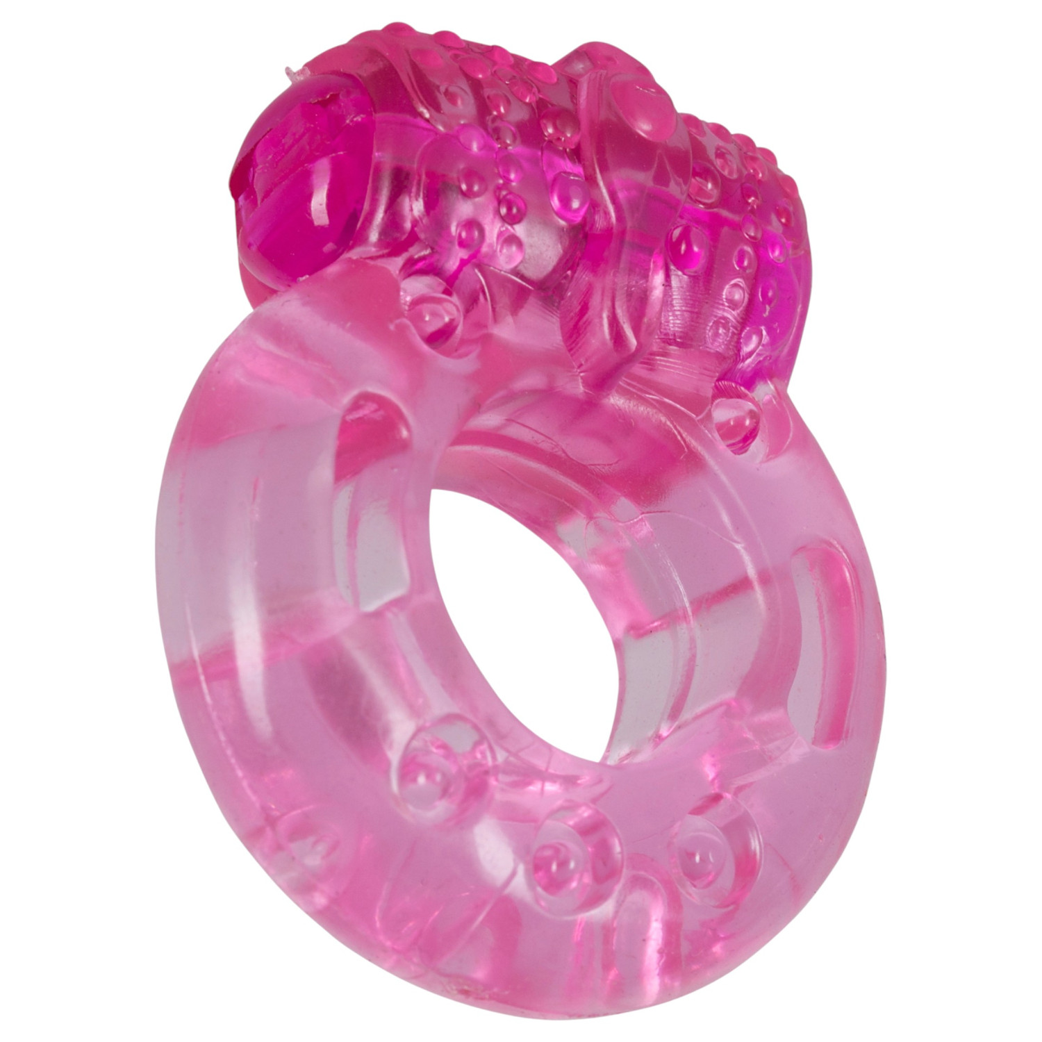 Vibrációs egyszeri péniszgyűrű (pink)