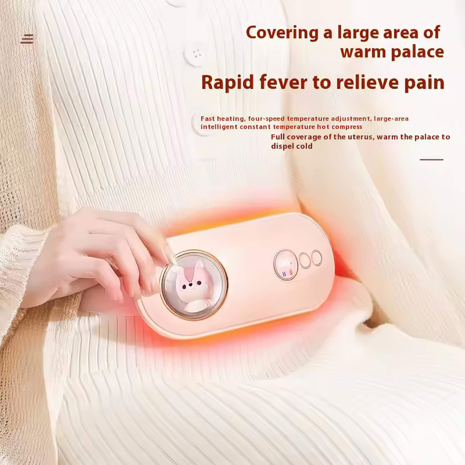 HappyPet Comfort - Menstruációs masszírozó öv (fehér)