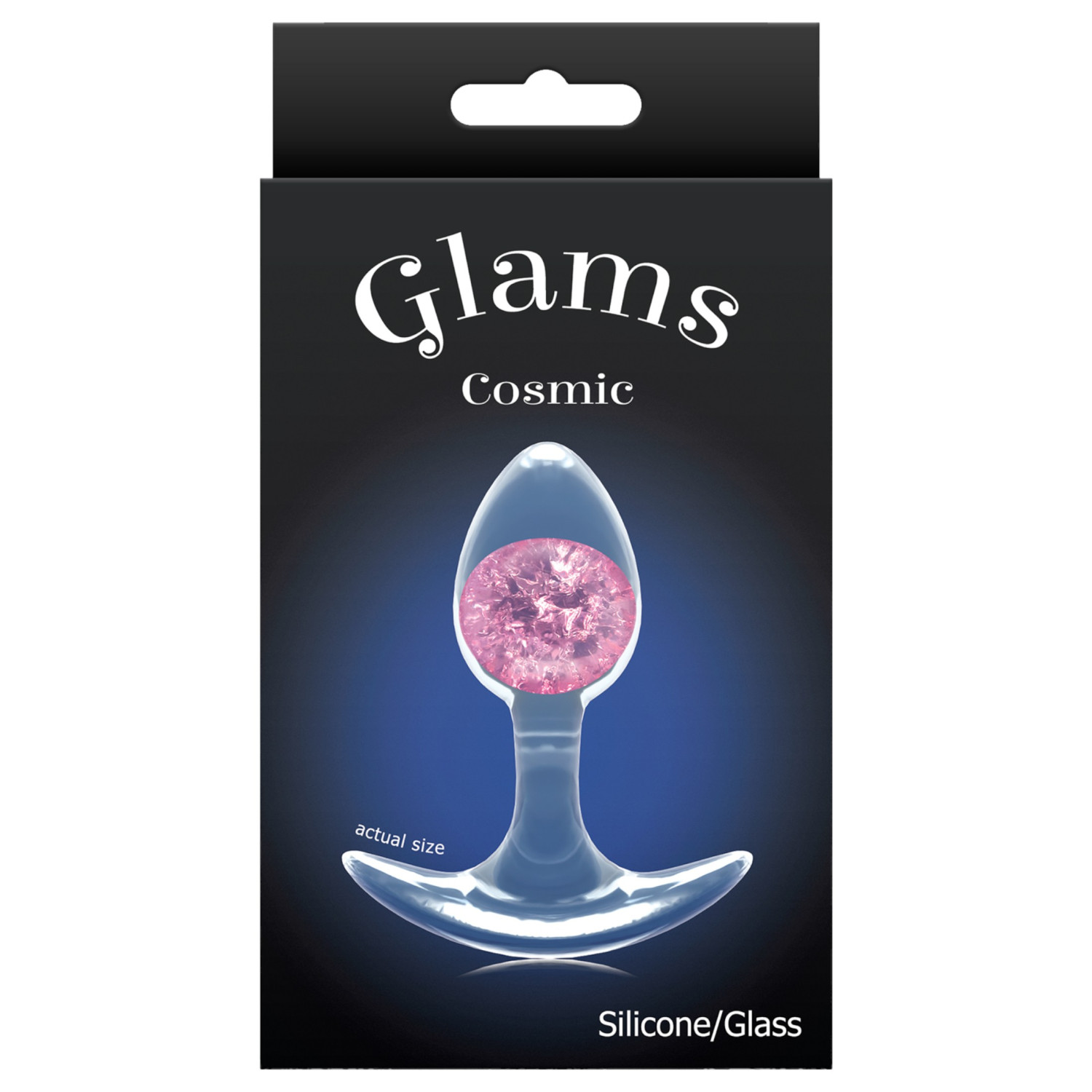 NS Novelties - átlátszó butt plug - S (pink)